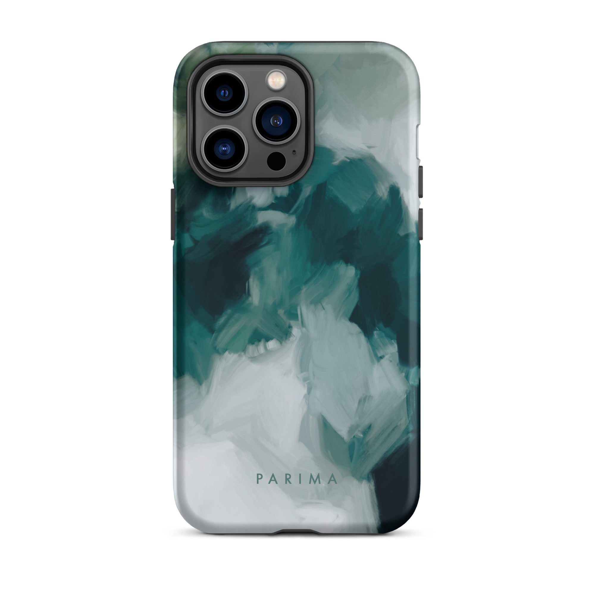 Echo, emerald green abstract art - iPhone 14 Pro Max tough case by Parima Studio