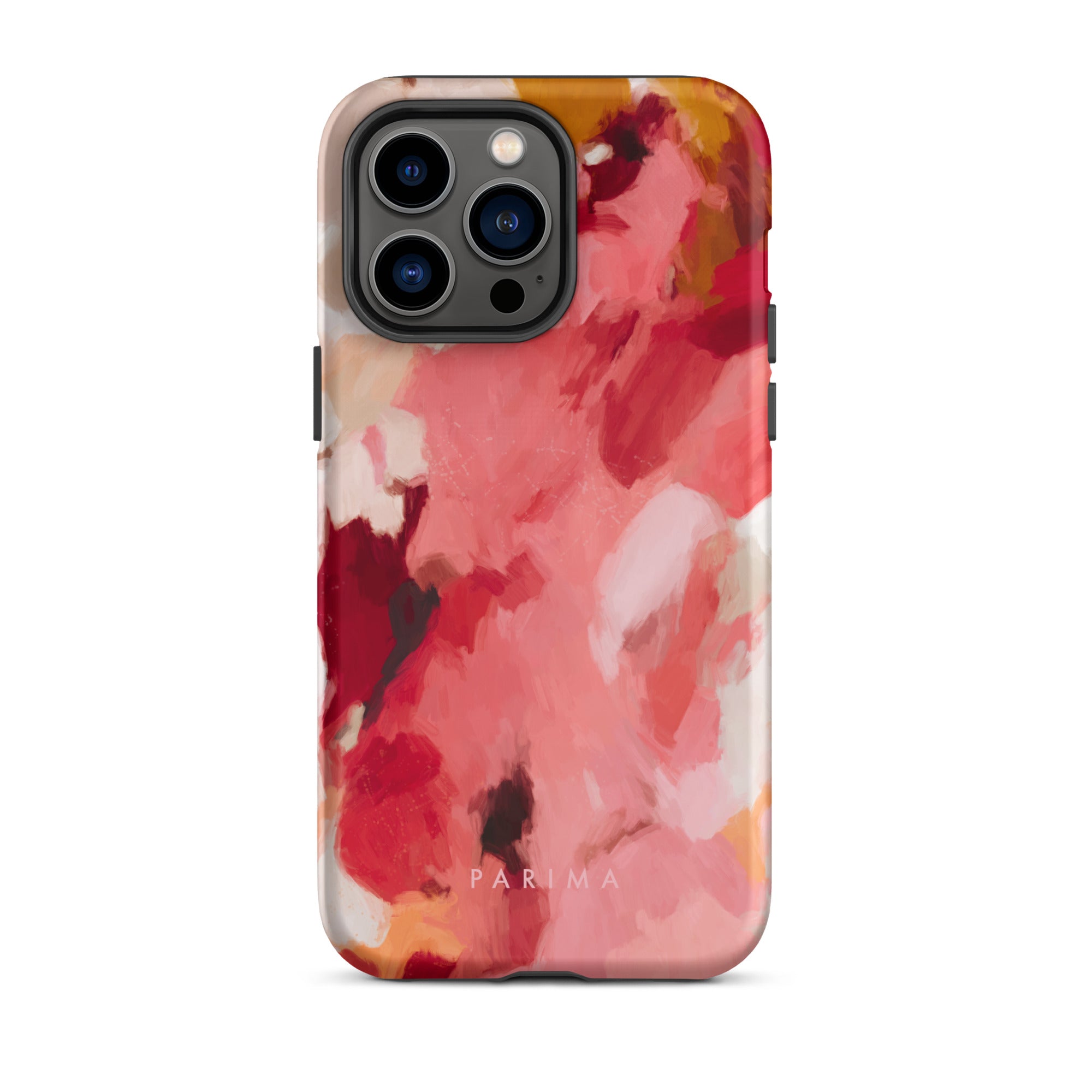 Apple, red and pink abstract art - iPhone 14 Pro Max tough case by Parima Studio