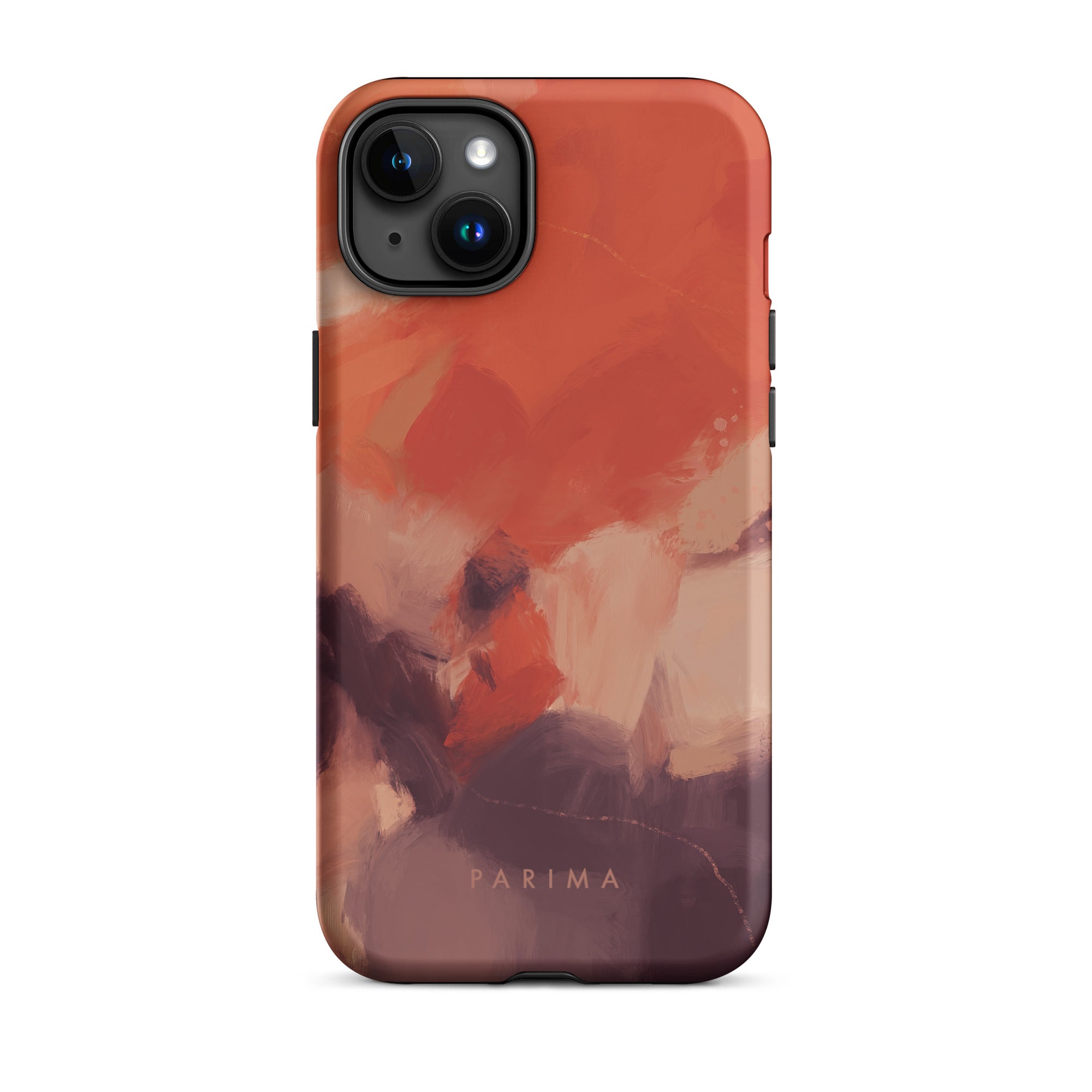 Autumn, orange and purple abstract art - iPhone 15 Plus tough case by Parima Studio