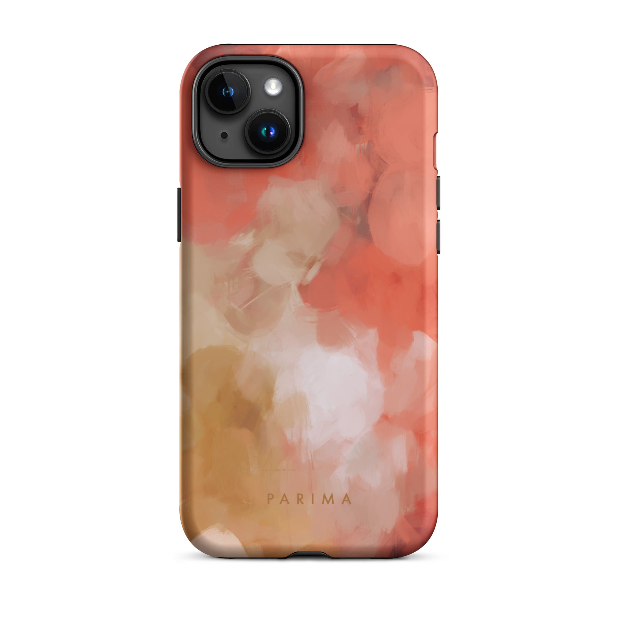 Begonia, pink and gold abstract art - iPhone 15 tough case by Parima Studio