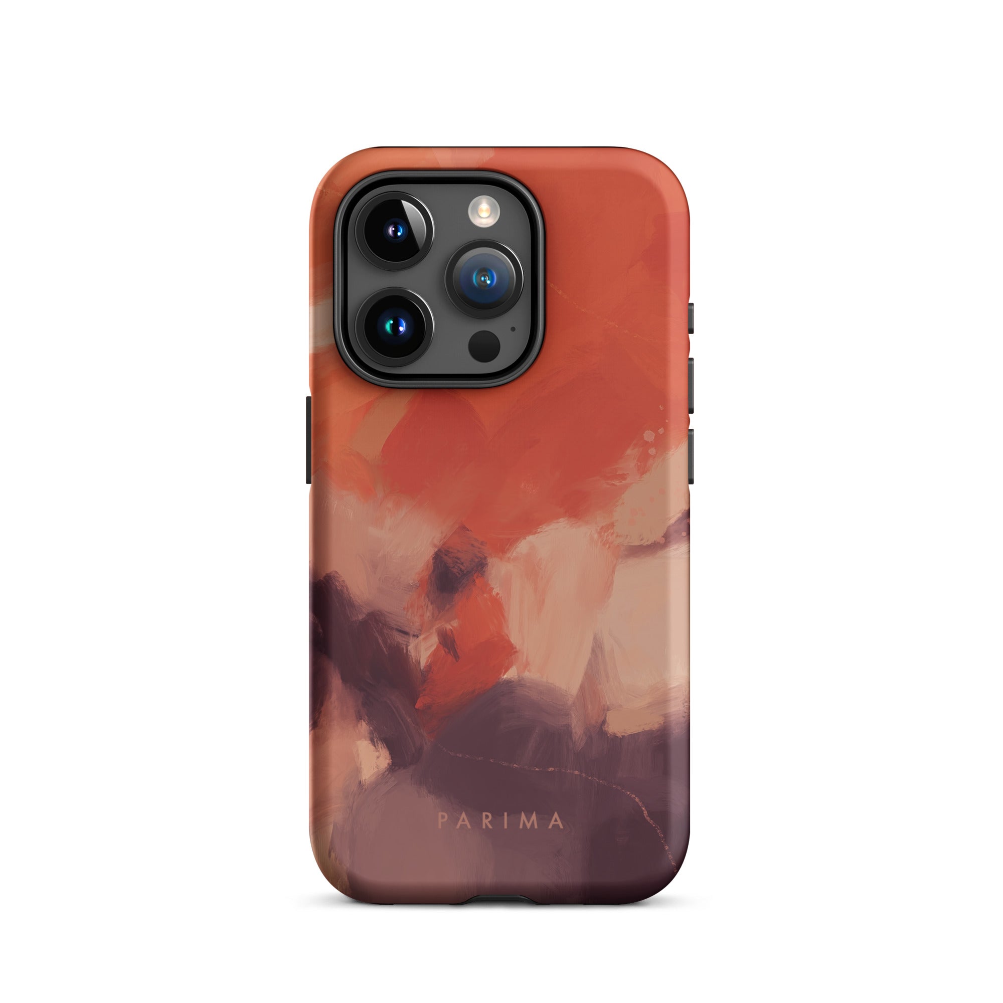 Autumn, orange and purple abstract art - iPhone 15 Pro tough case by Parima Studio