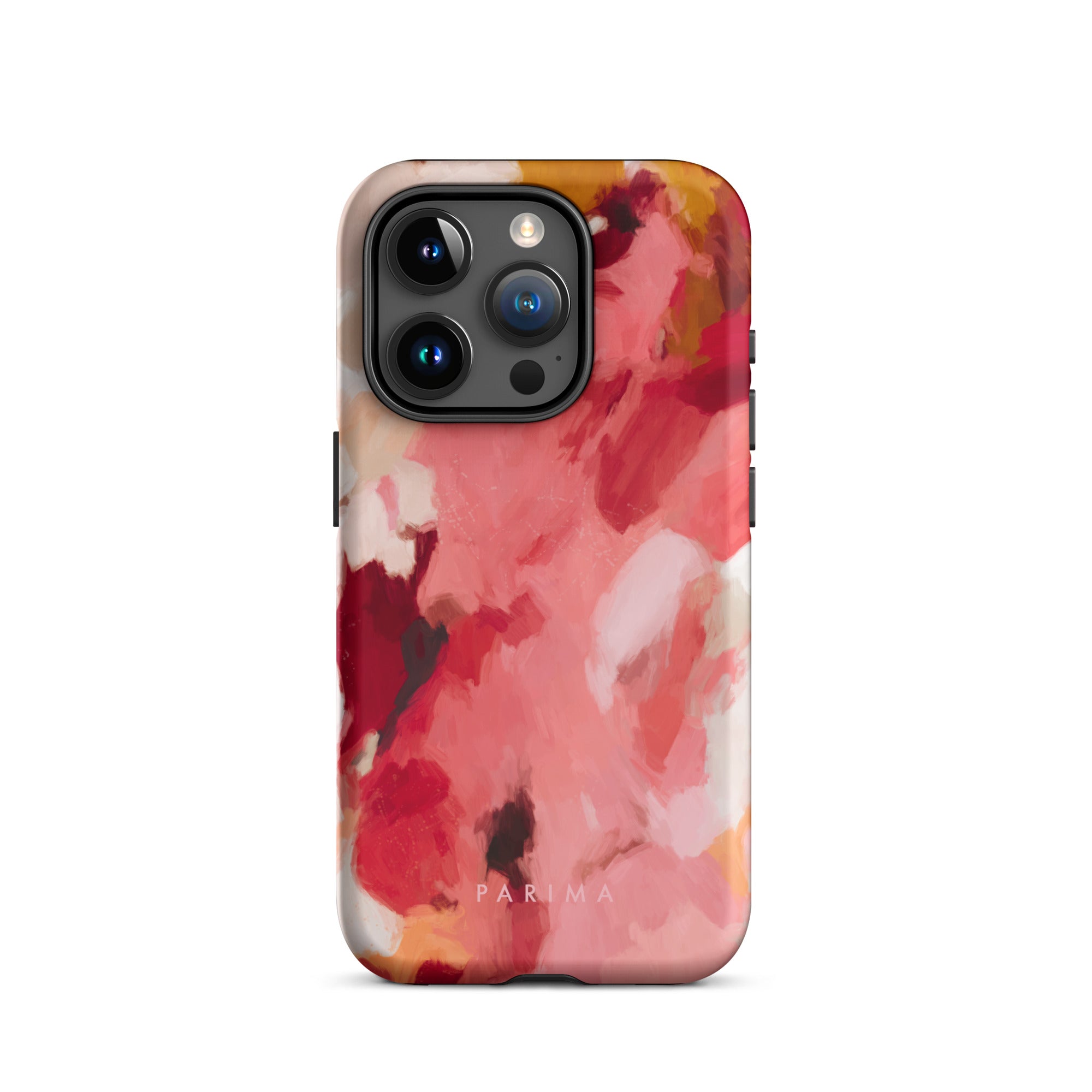 Apple, red and pink abstract art - iPhone 15 Pro tough case by Parima Studio