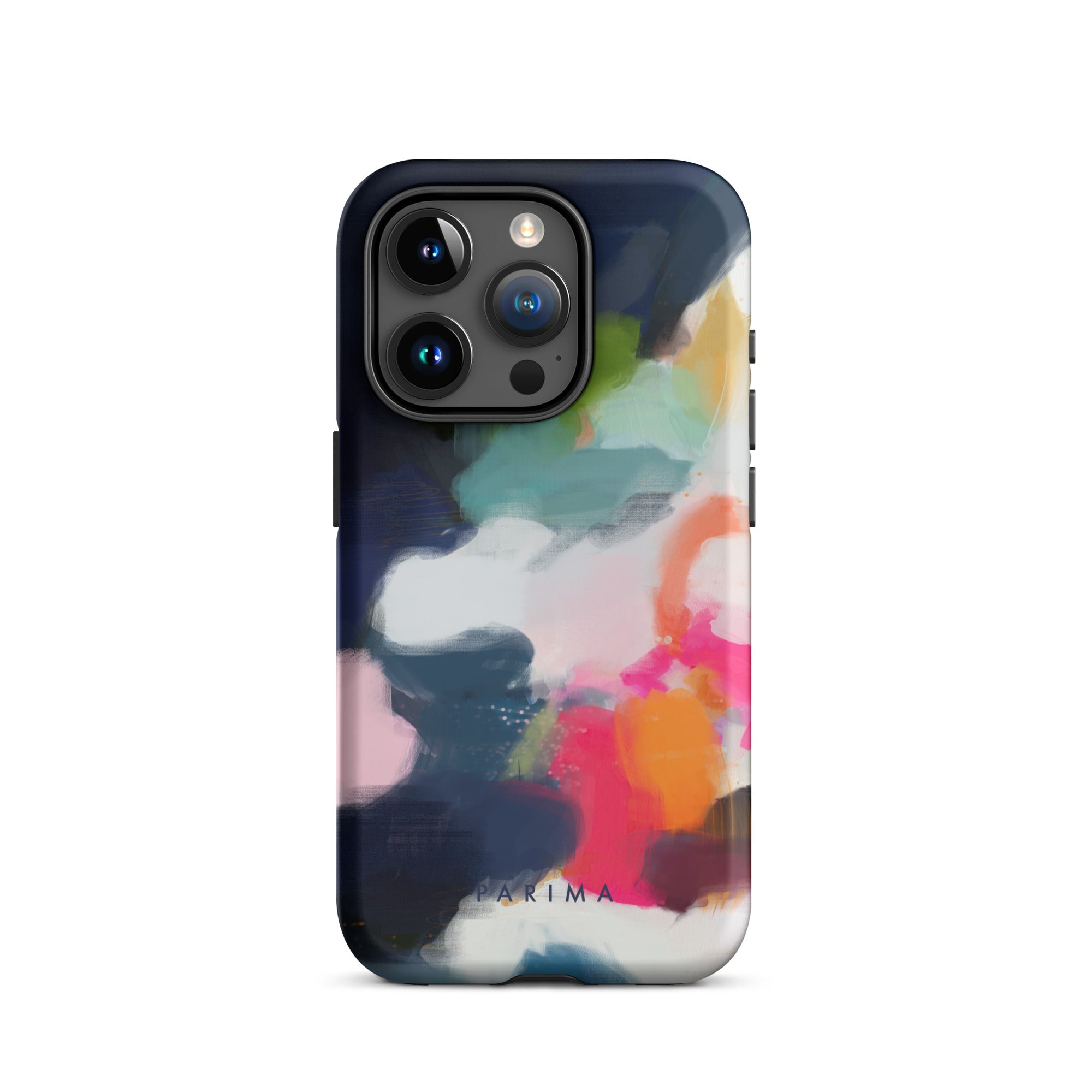 Eliza, pink and blue abstract art - iPhone 15 Pro tough case by Parima Studio