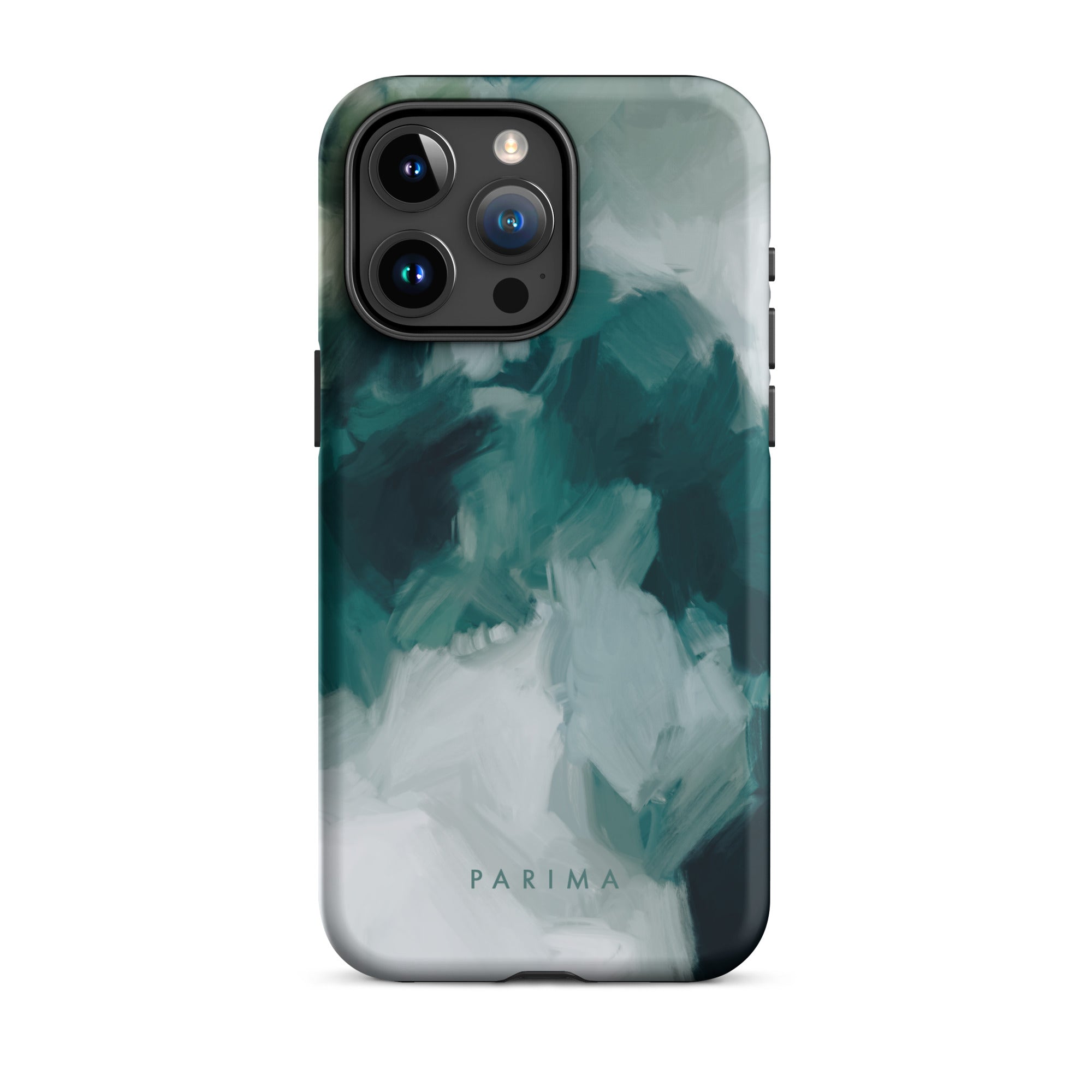 Echo, emerald green abstract art - iPhone 15 Pro Max tough case by Parima Studio