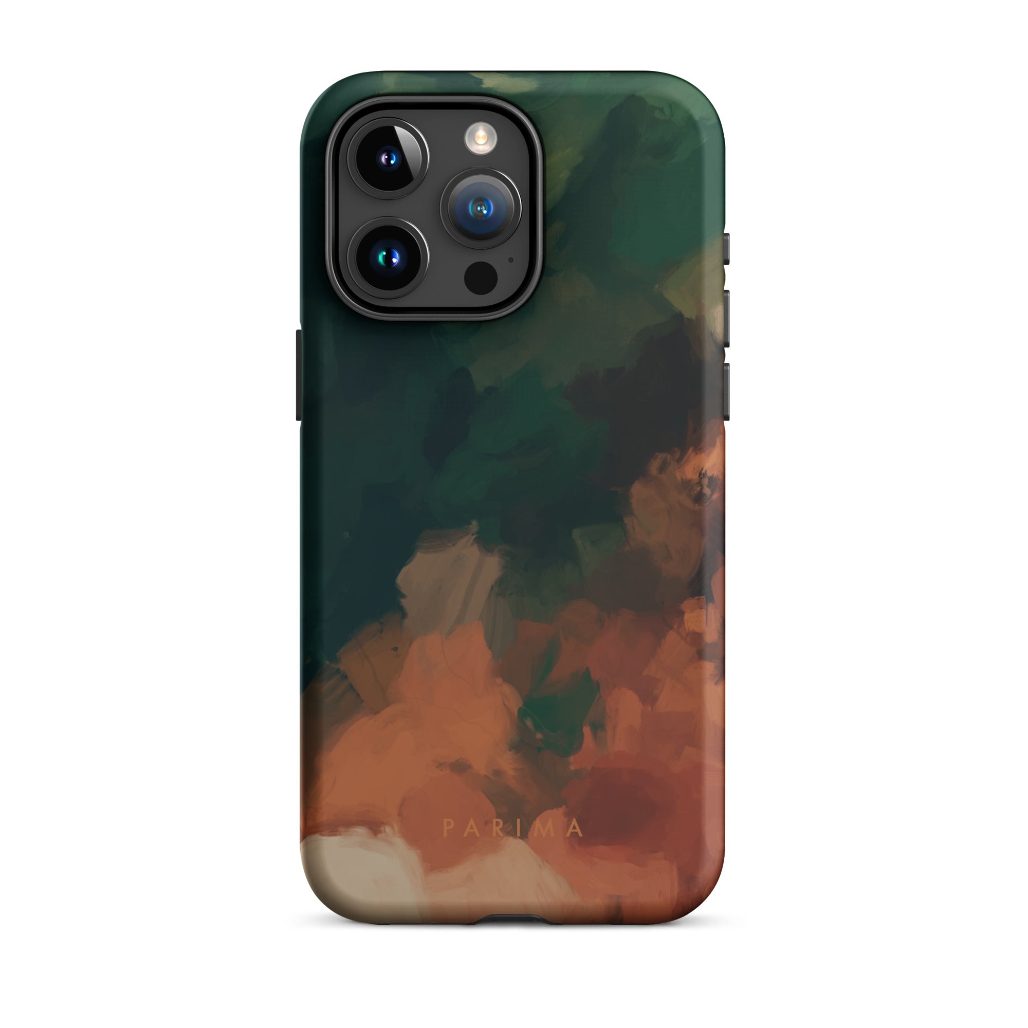 Cedar, green and brown abstract art - iPhone 15 Pro Max tough case by Parima Studio