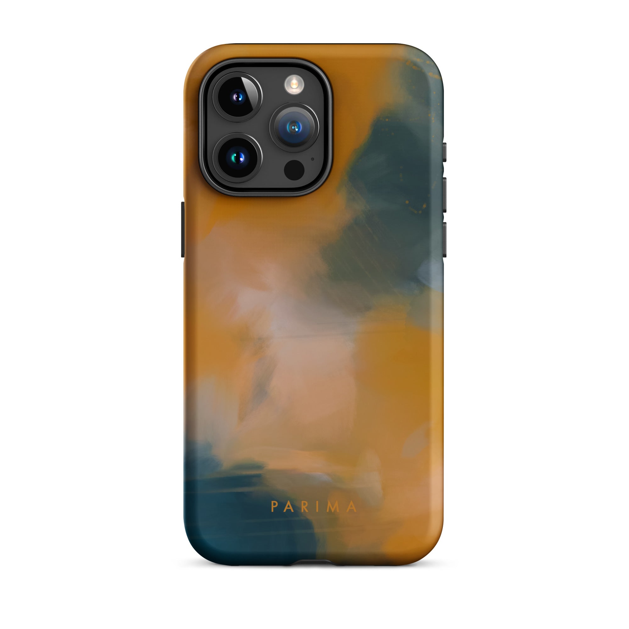Amelie, blue and orange abstract art - iPhone 15 Pro Max tough case by Parima Studio