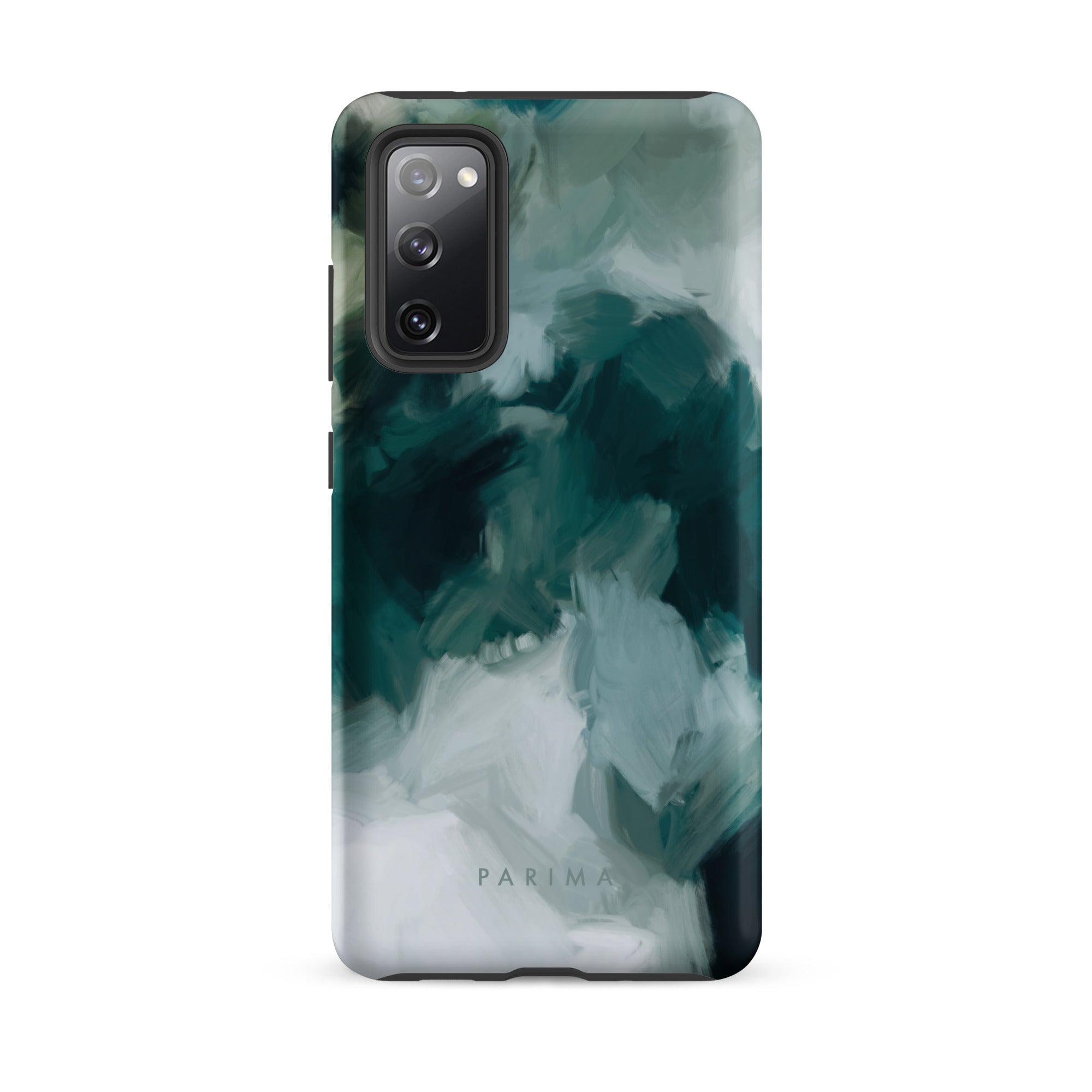 Echo, emerald green abstract art on Samsung Galaxy S20 FE tough case by Parima Studio
