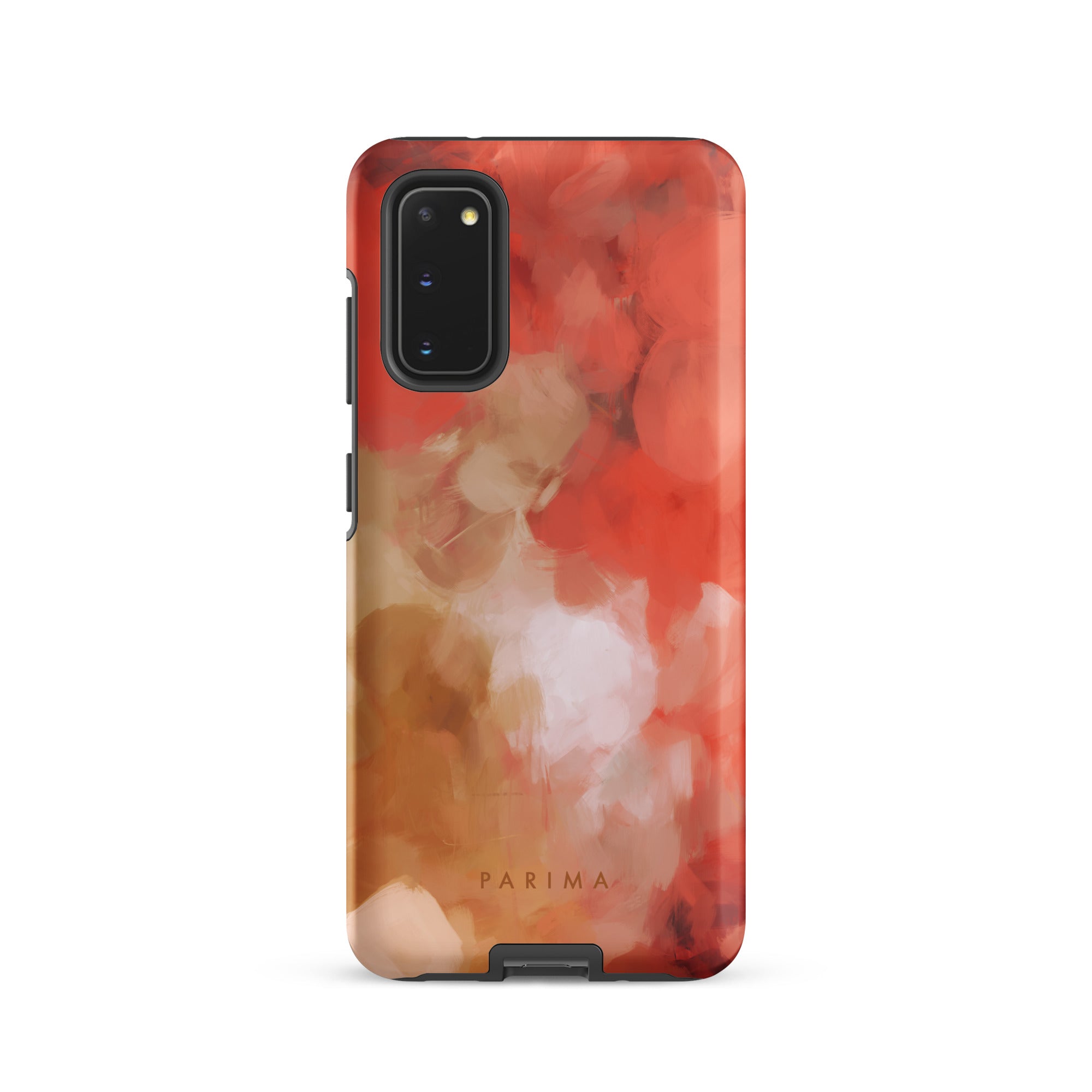 Begonia, pink and gold abstract art on Samsung Galaxy S20 tough case by Parima Studio