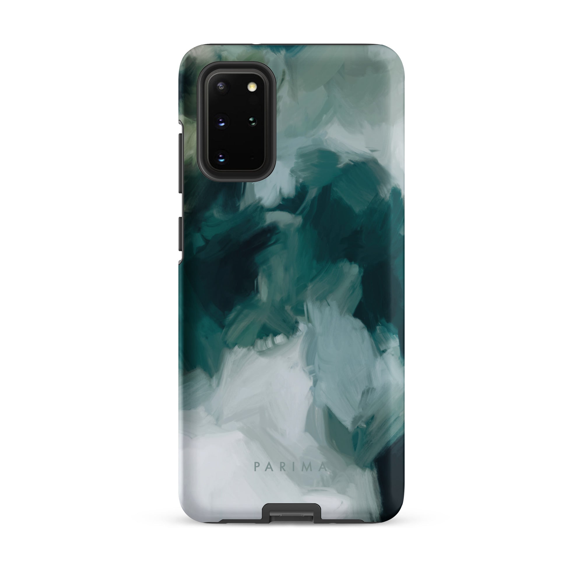 Echo, emerald green abstract art on Samsung Galaxy S20 Plus tough case by Parima Studio