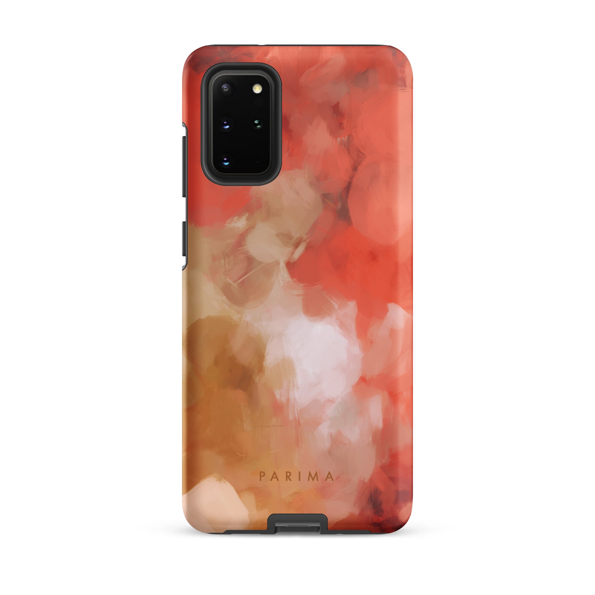 Begonia, pink and gold abstract art on Samsung Galaxy S20 plus tough case by Parima Studio