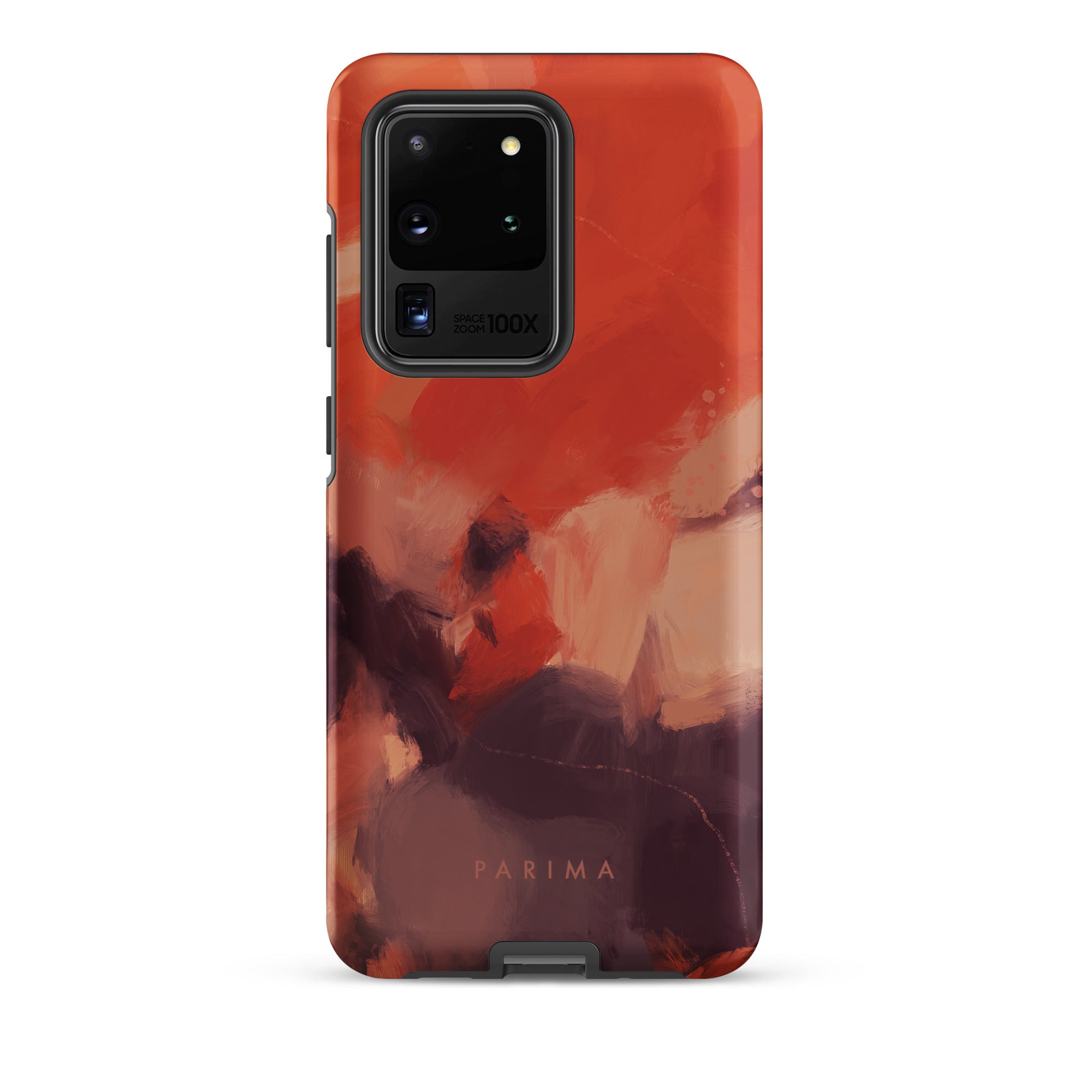 Autumn, orange and purple abstract art on Samsung Galaxy S20 Ultra tough case by Parima Studio