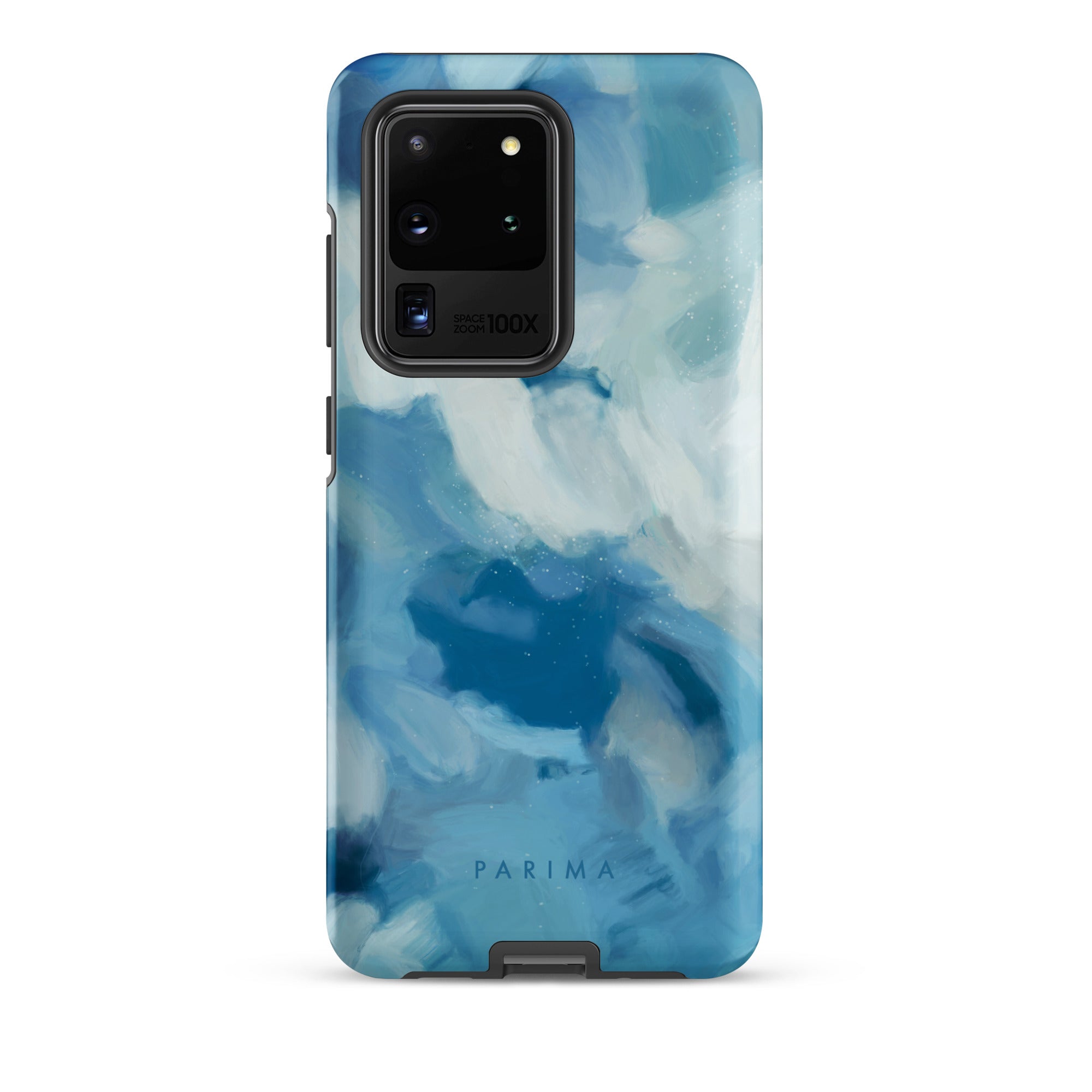 Liviana, blue abstract art on Samsung Galaxy S20 Ultra tough case by Parima Studio