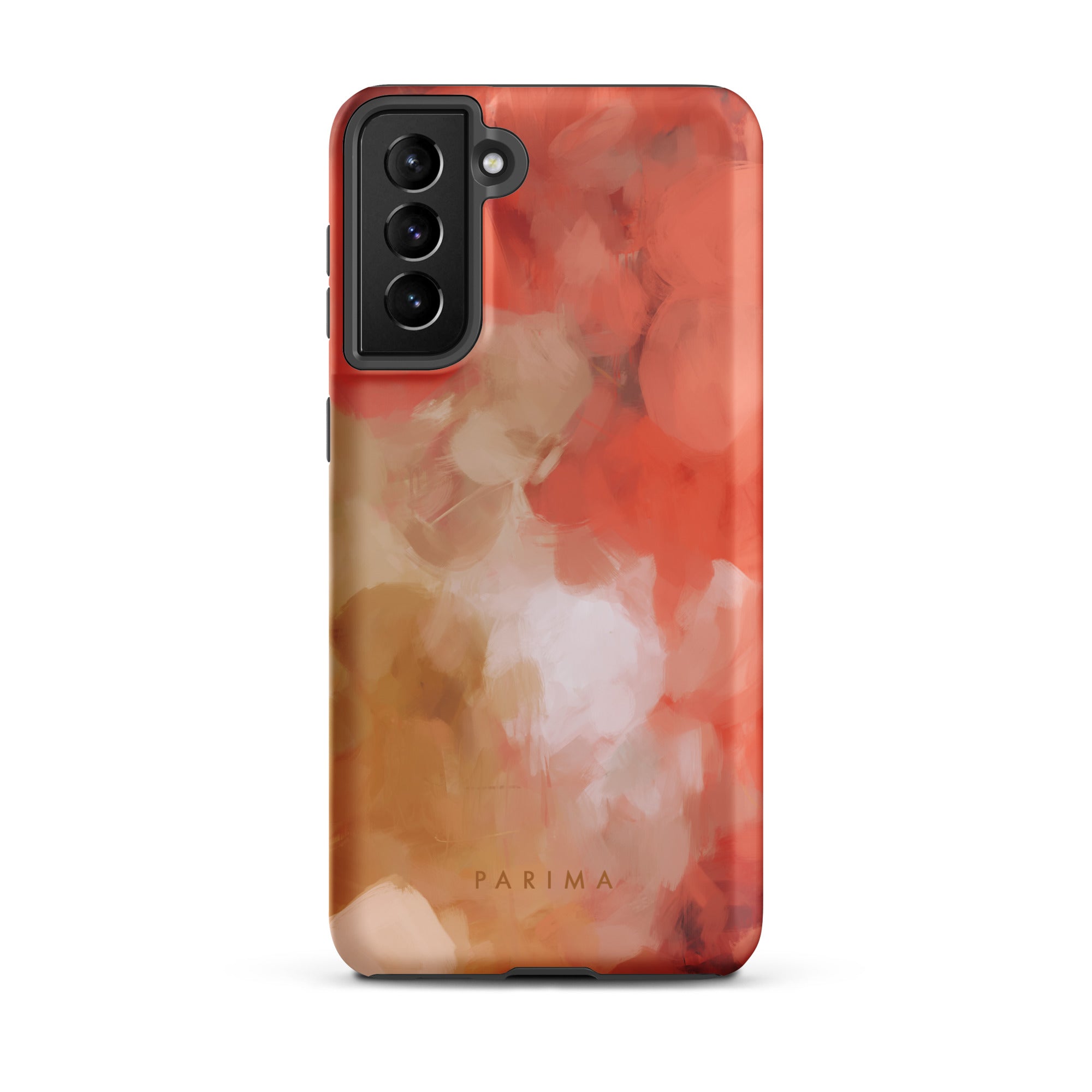 Begonia, pink and gold abstract art on Samsung Galaxy S21 plus tough case by Parima Studio