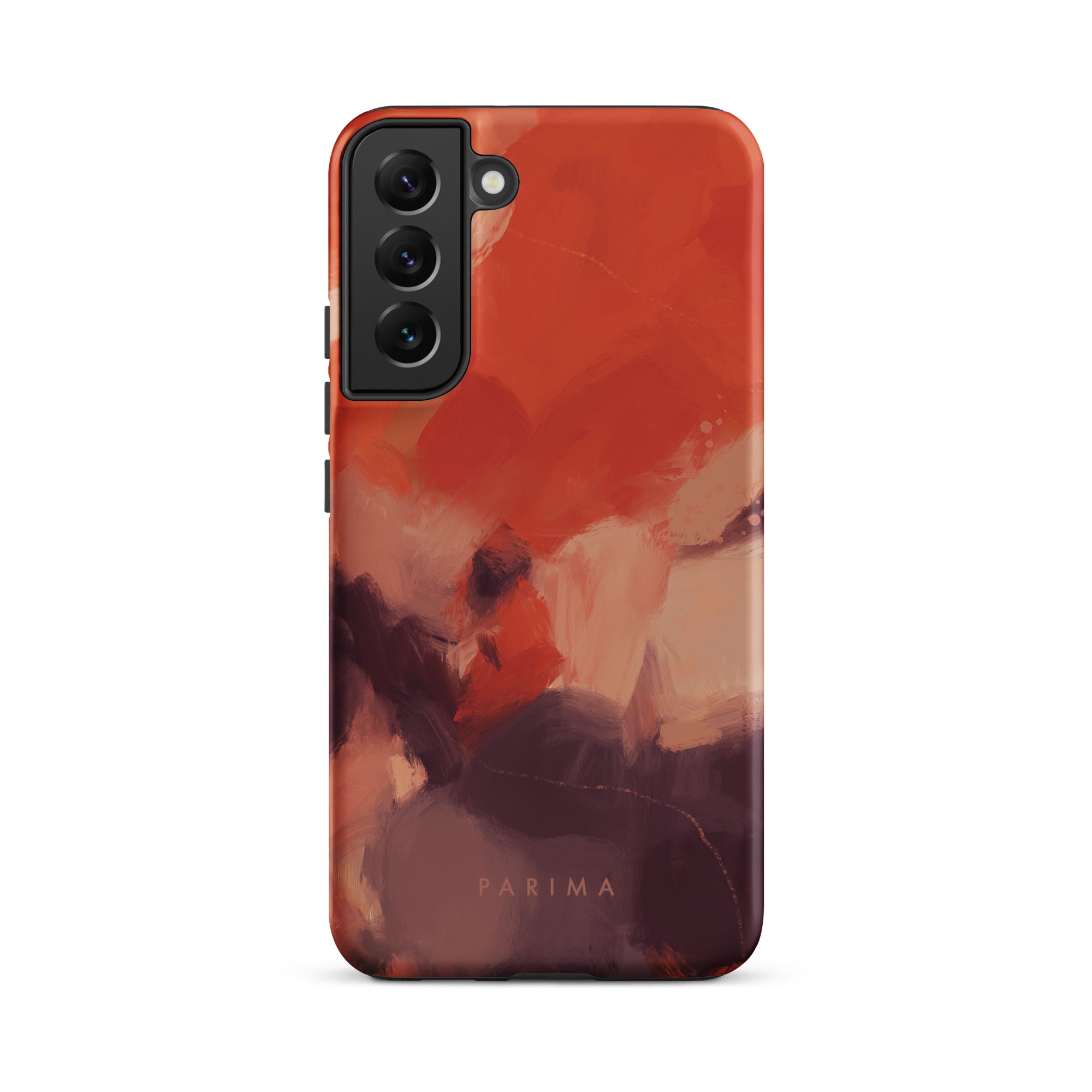 Autumn, orange and purple abstract art on Samsung Galaxy S22 Plus tough case by Parima Studio