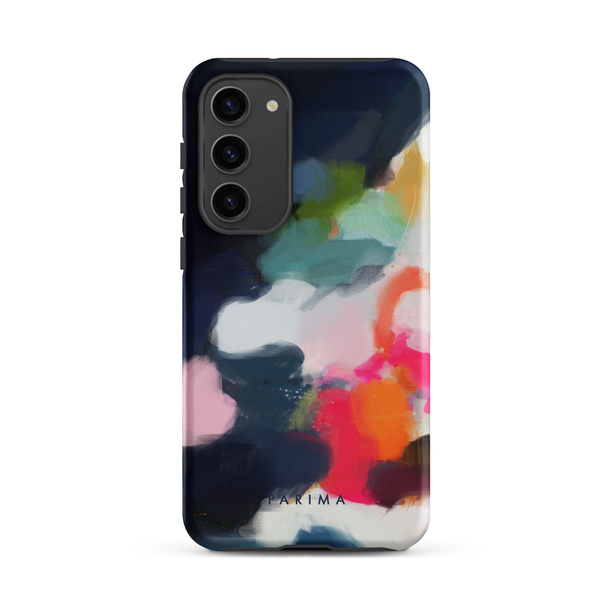 Eliza, blue and pink abstract art on Samsung Galaxy S23 Plus tough case by Parima Studio