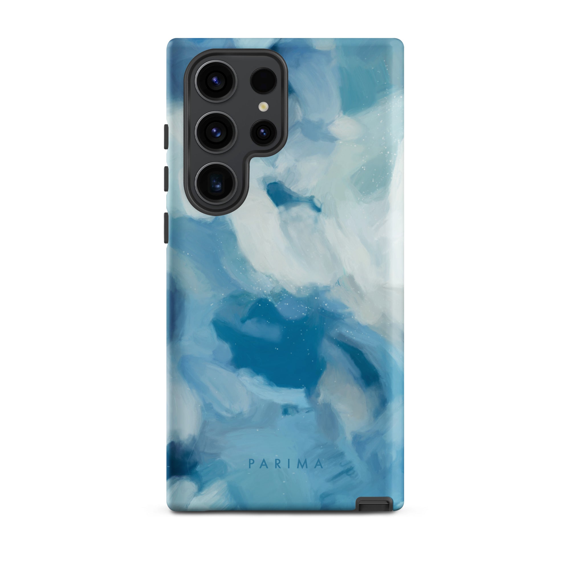 Liviana, blue abstract art on Samsung Galaxy S23 Ultra tough case by Parima Studio