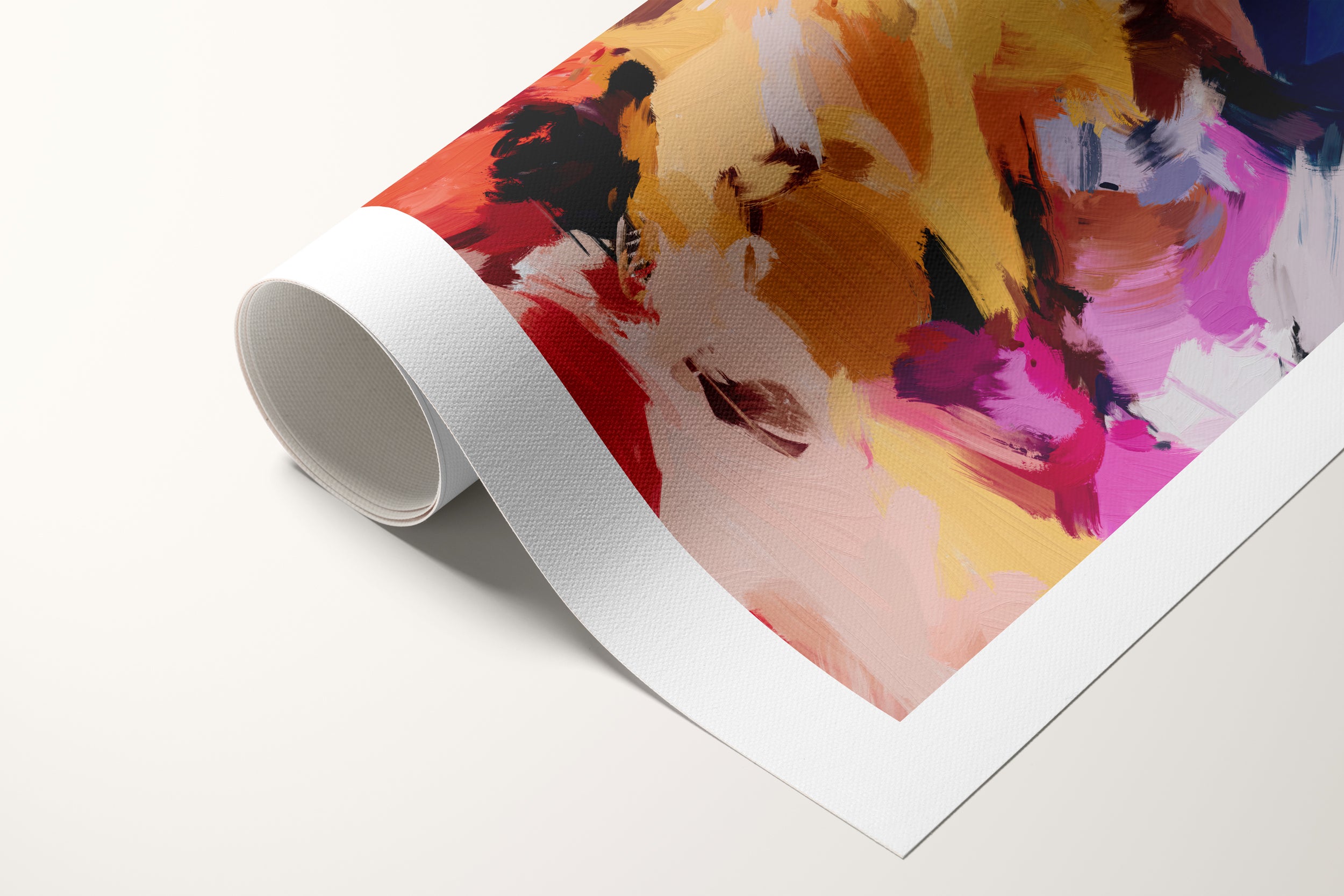 Wilde, bright multicolor colorful abstract canvas wall art print by Parima Studio