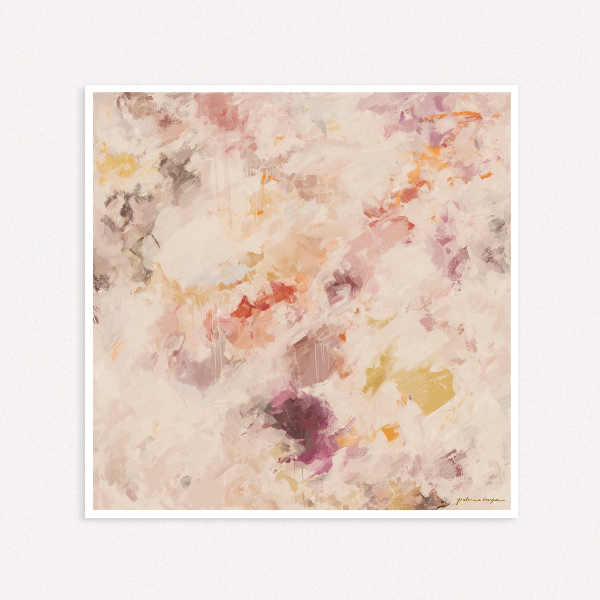 With Love, soft ethereal abstract wall art print by Parma Studio- Large square art
