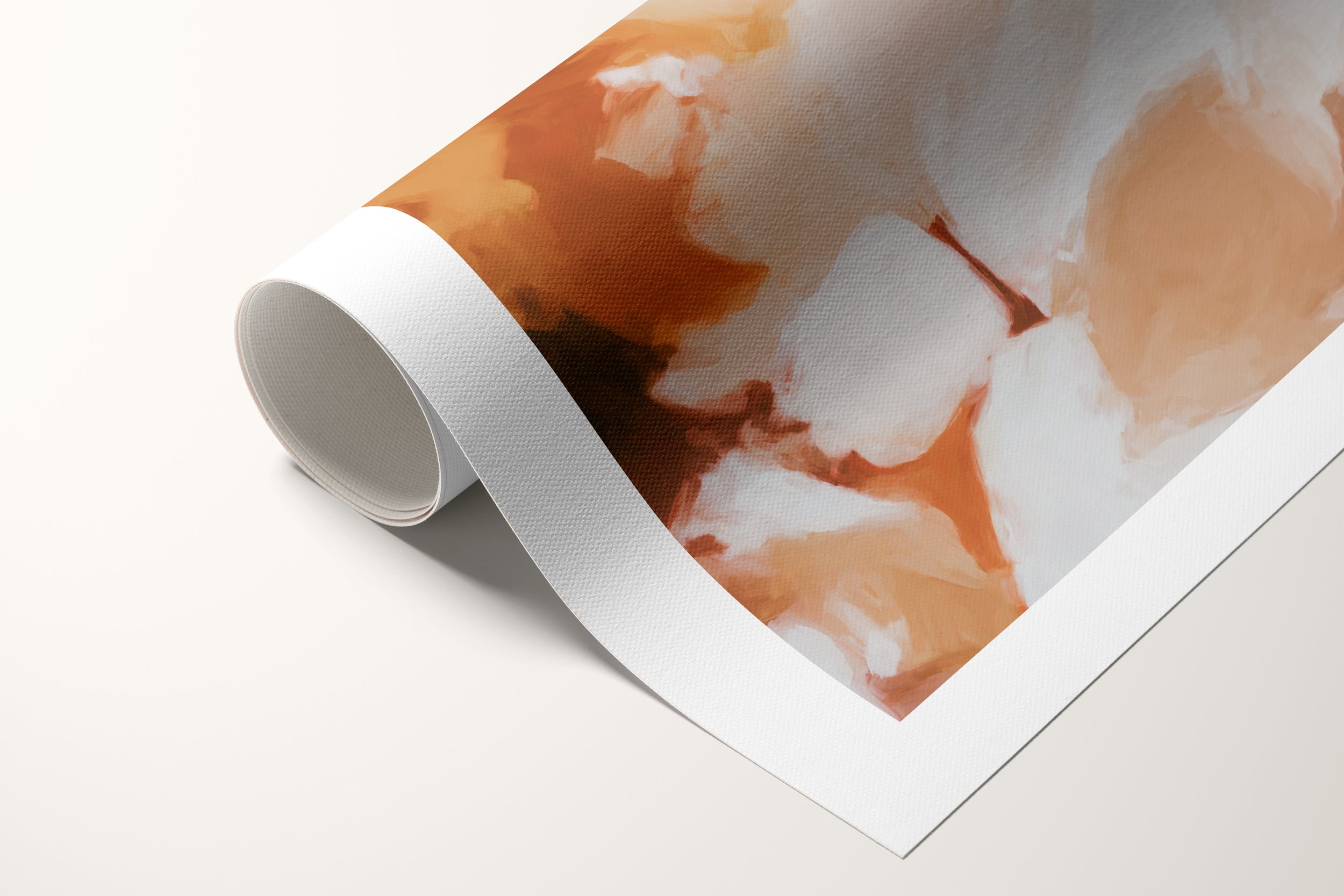 Zora, orange and pink colorful abstract canvas wall art print by Parima Studio