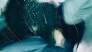 Video of Caspian, blue abstract art print by Parima Studio