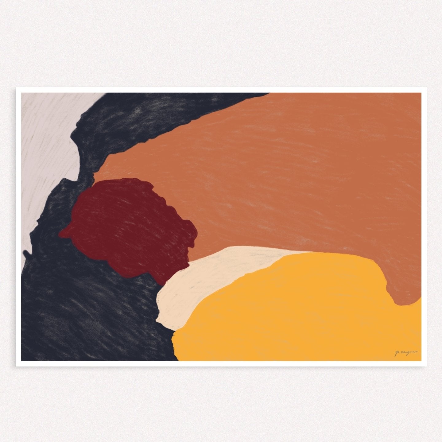 Color Field No.10, colorful abstract wall art prints by Parima Studio