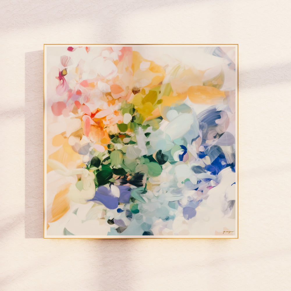 June, large square 40x40 colorful abstract wall art print by Parima Studio -pvargas