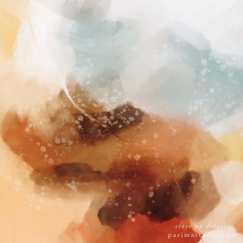 Close up of Mirage - abstract art print by Parima Studio - Neutral wall art