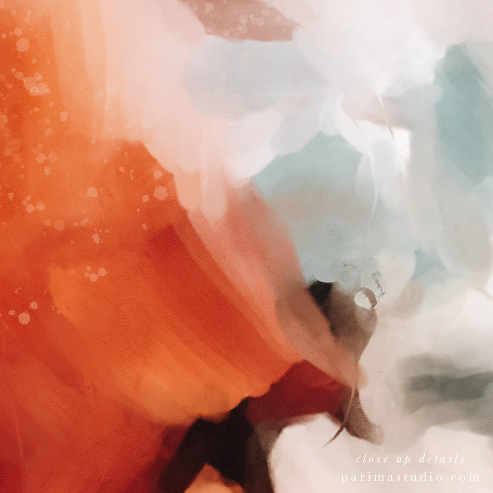 Close up of Mirage - abstract art print by Parima Studio - Neutral wall art