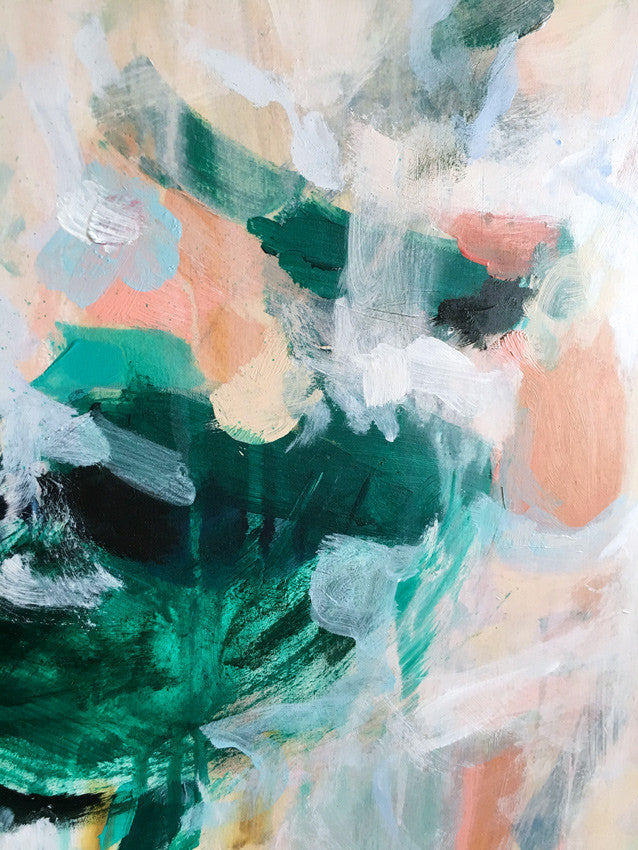 Palma by Parima Studio - Closeup detail // abstract acrylic painting on wood