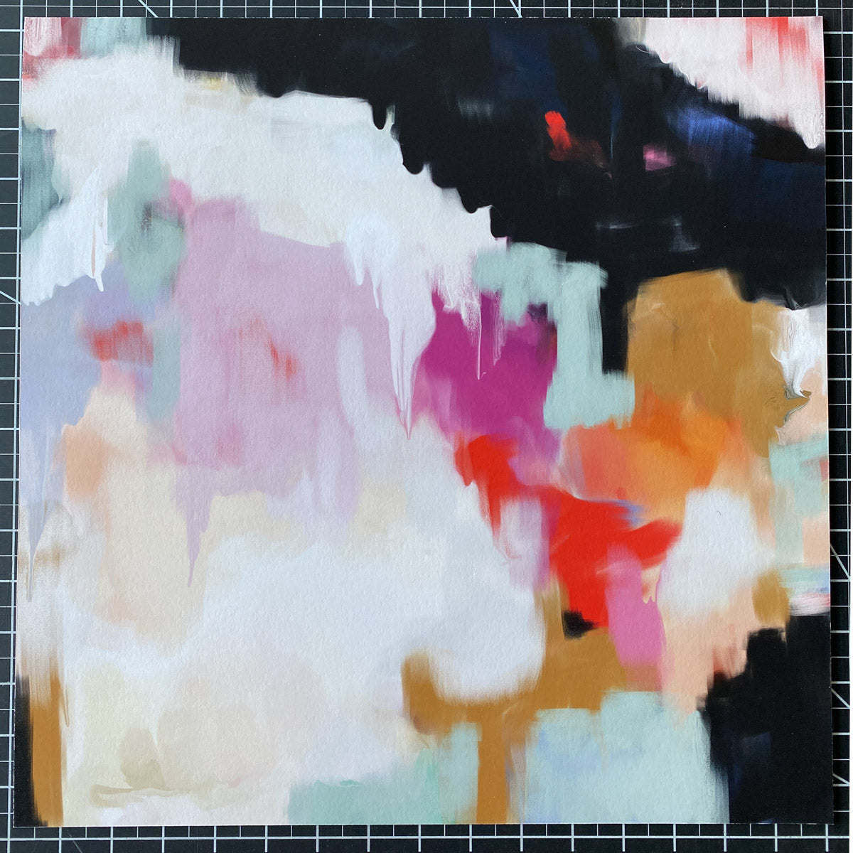 Ruthie, colorful abstract wall art prints by Parima Studio