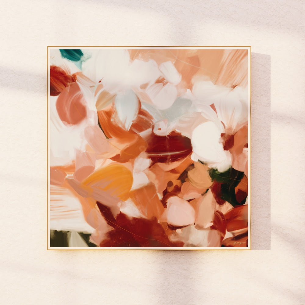 40x40 Savanna - large square earthy abstract wall art - southwest art -neutral art - Parima Studio