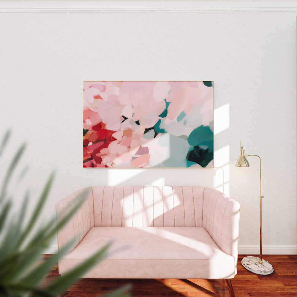 Tulip, horizontal print on vivid lucite