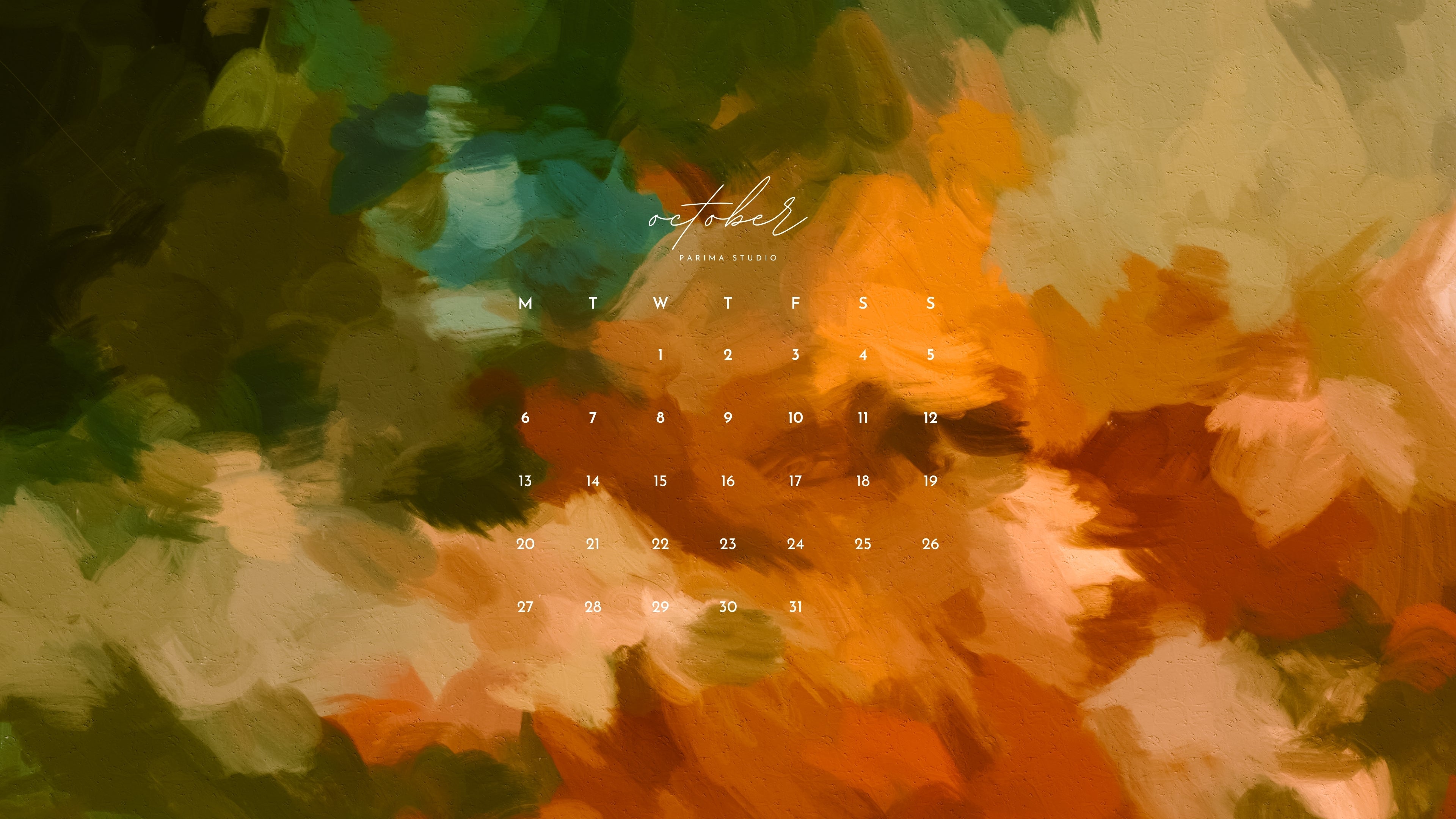 October 2025 Calendar & Wallpaper Download