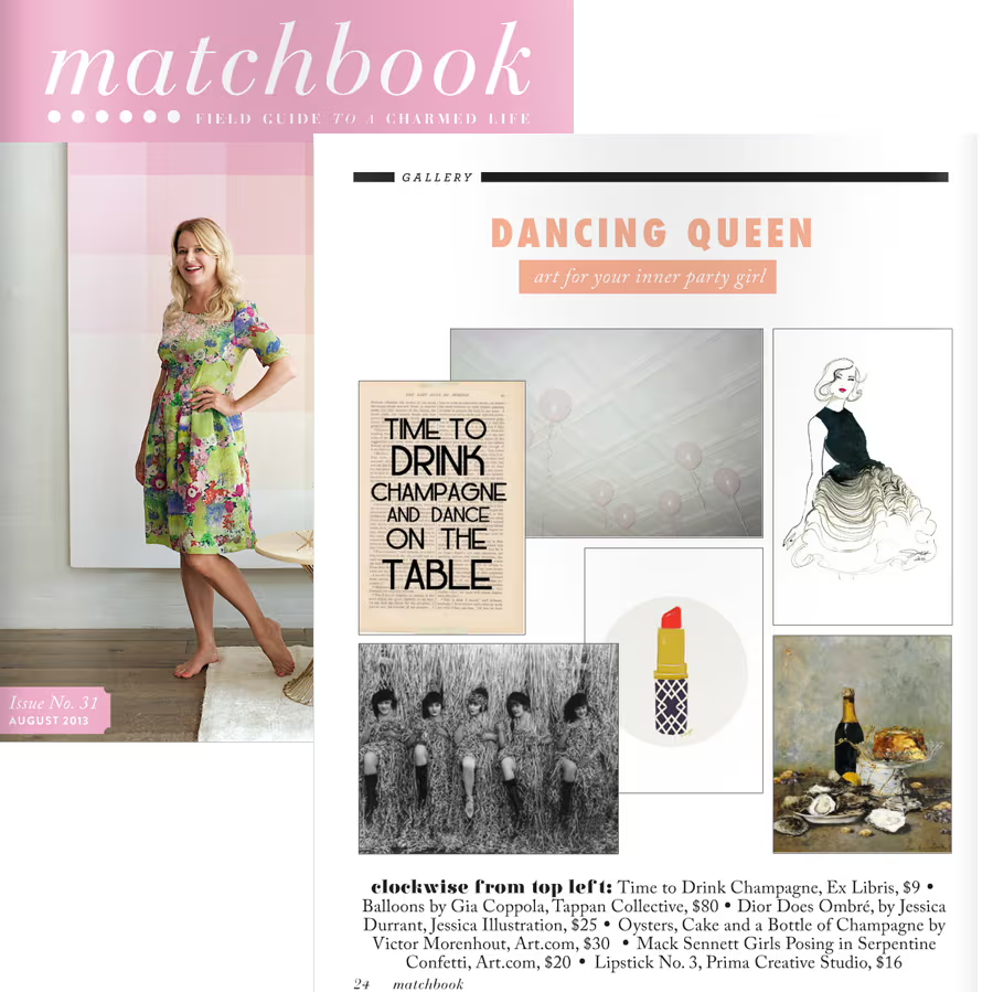 Lipstick Art Print in Matchbook Magazine