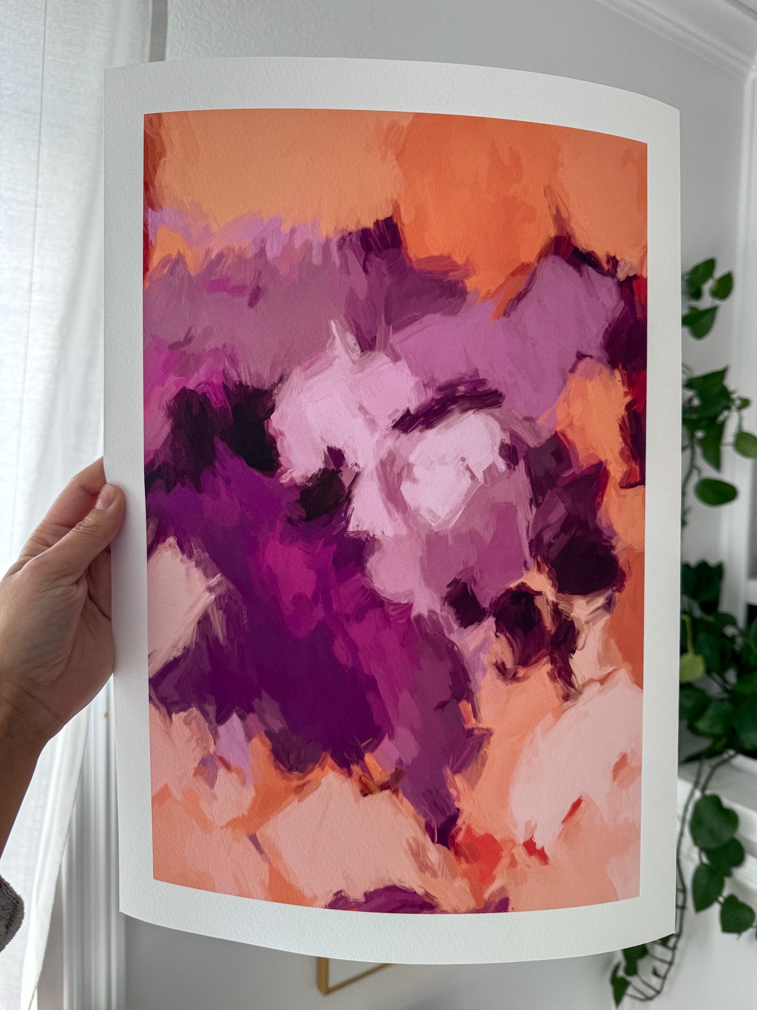 Lilac, colorful abstract wall art prints by Parima Studio