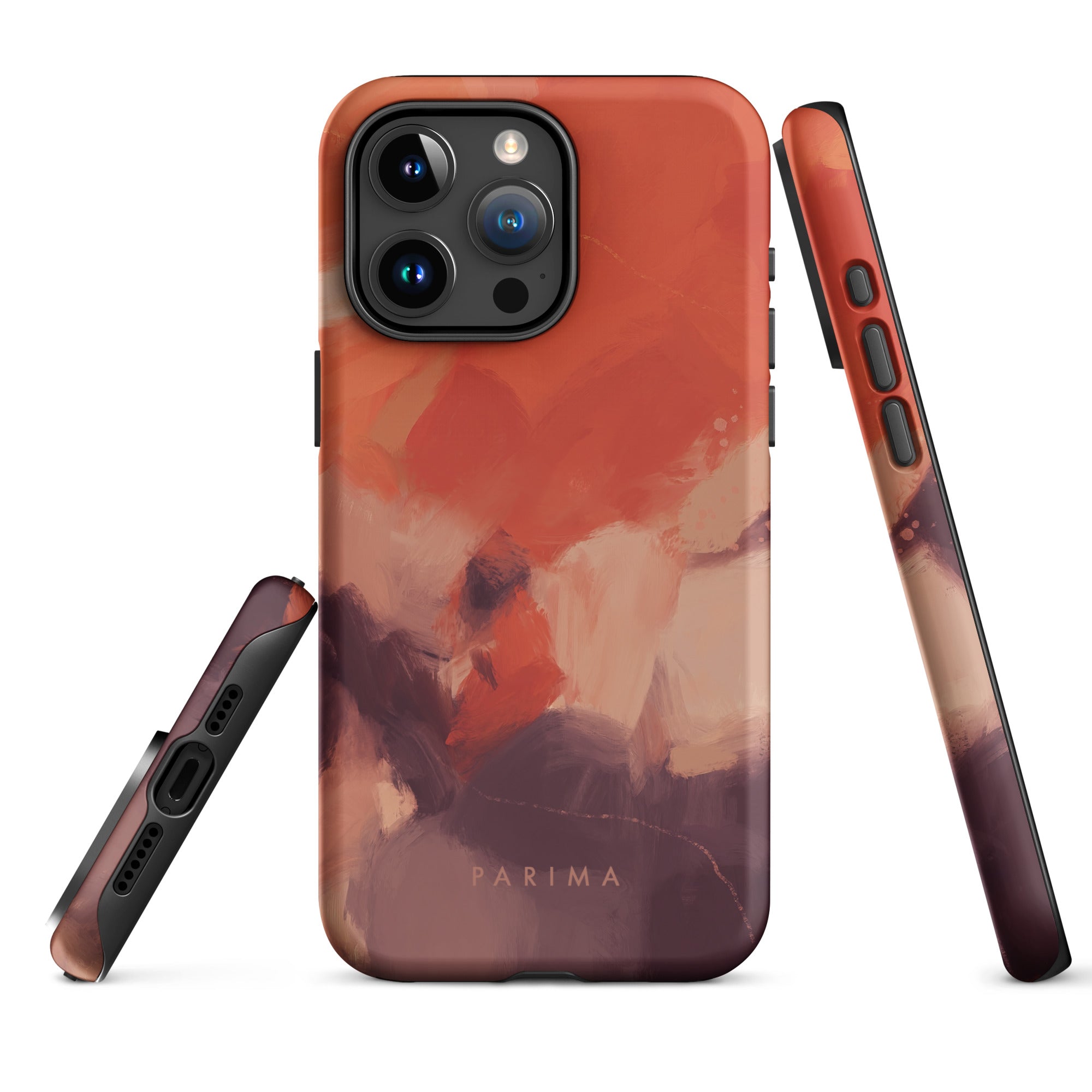 Autumn, orange and purple abstract art - iPhone 15 Pro Max tough case by Parima Studio
