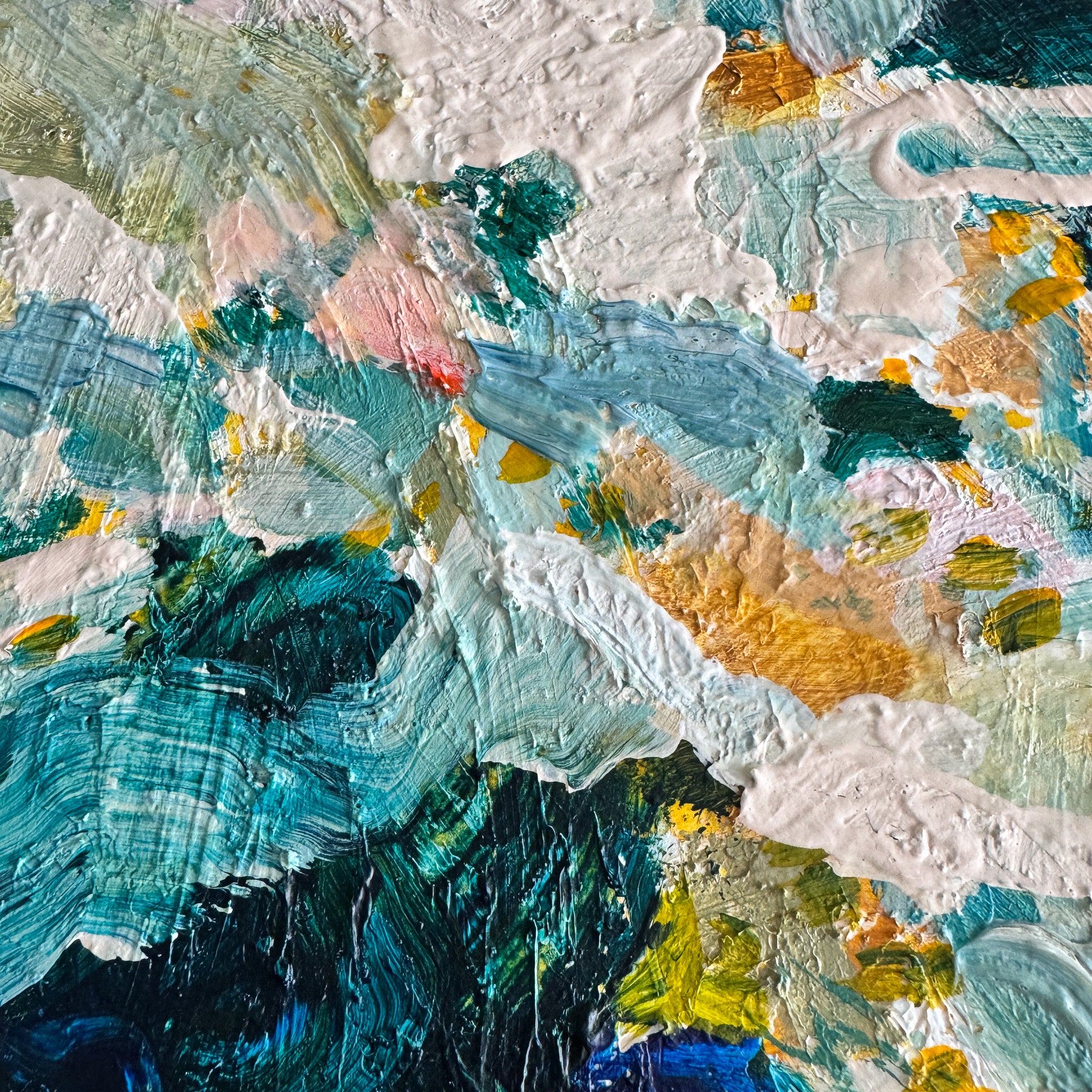 Day at the Beach, framed 13x13