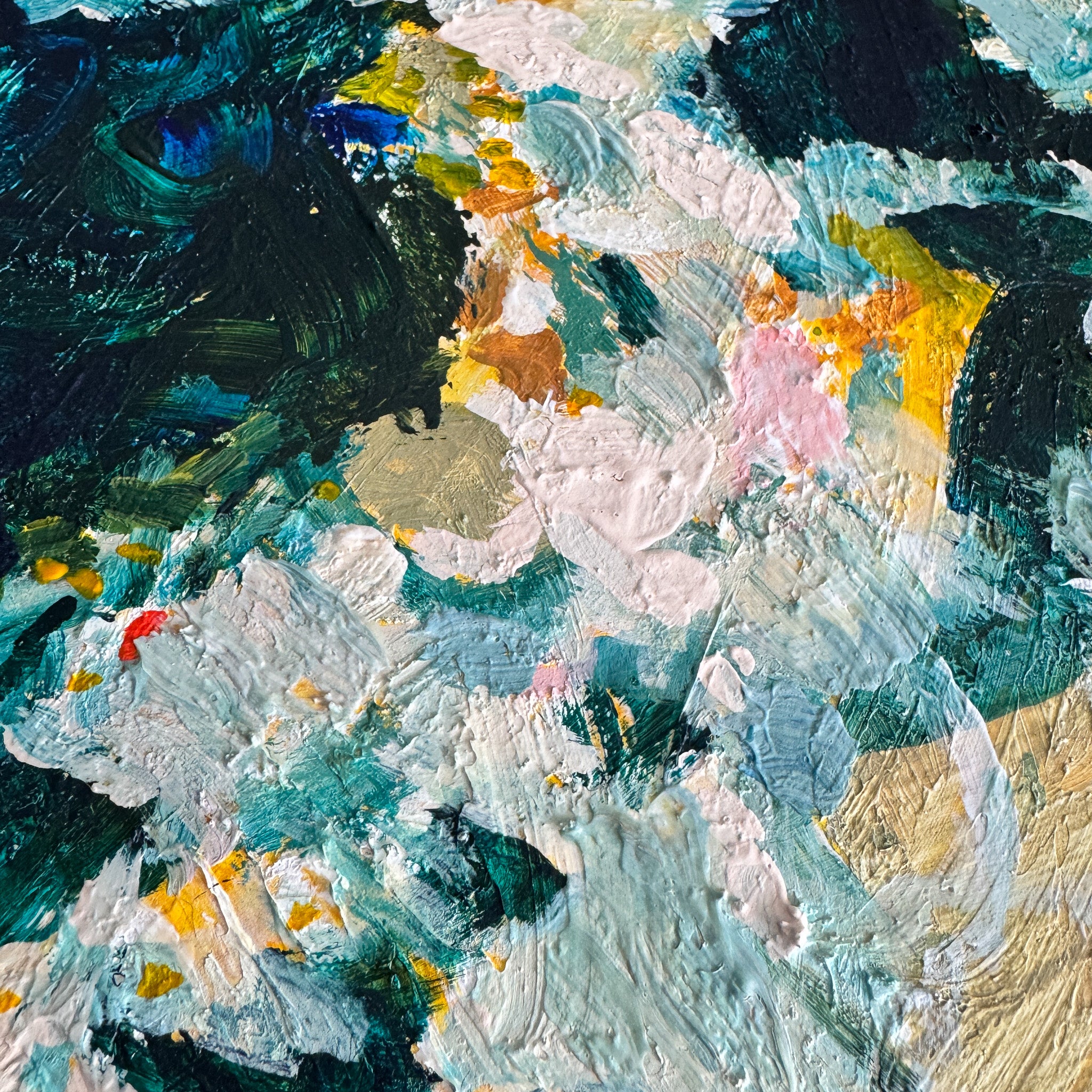 Day at the Beach, framed 13x13