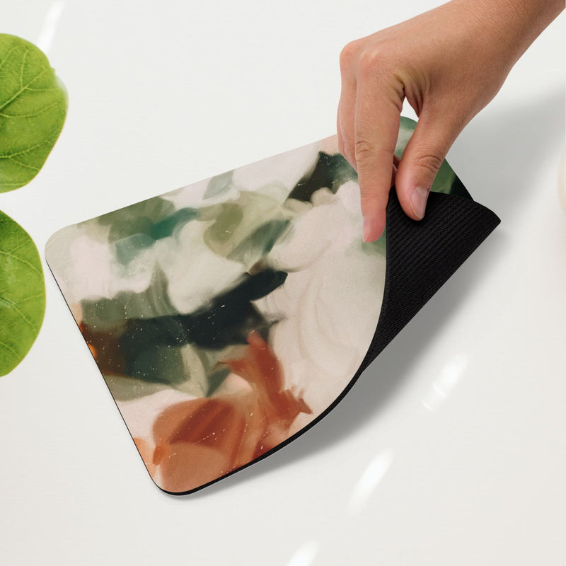 Dionne, colorful mouse pad for styling your office desk. Featuring artwork by Parima Studio. Home office styling accessories, cubicle styling accessories.
