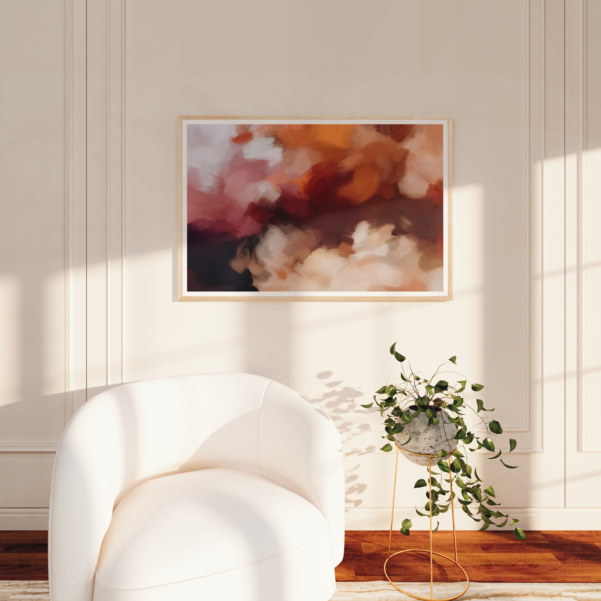 Garner Framed Fine Art Paper Print - Fall Autumn Red Orange Abstract ...