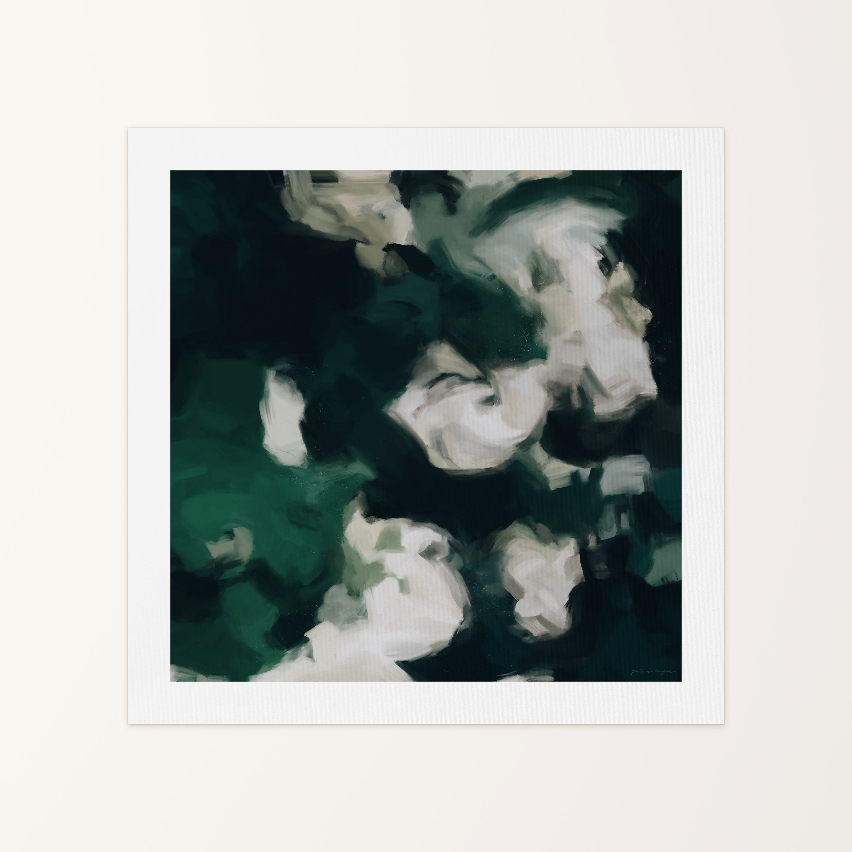 Gardenias, Square Matte Canvas Print