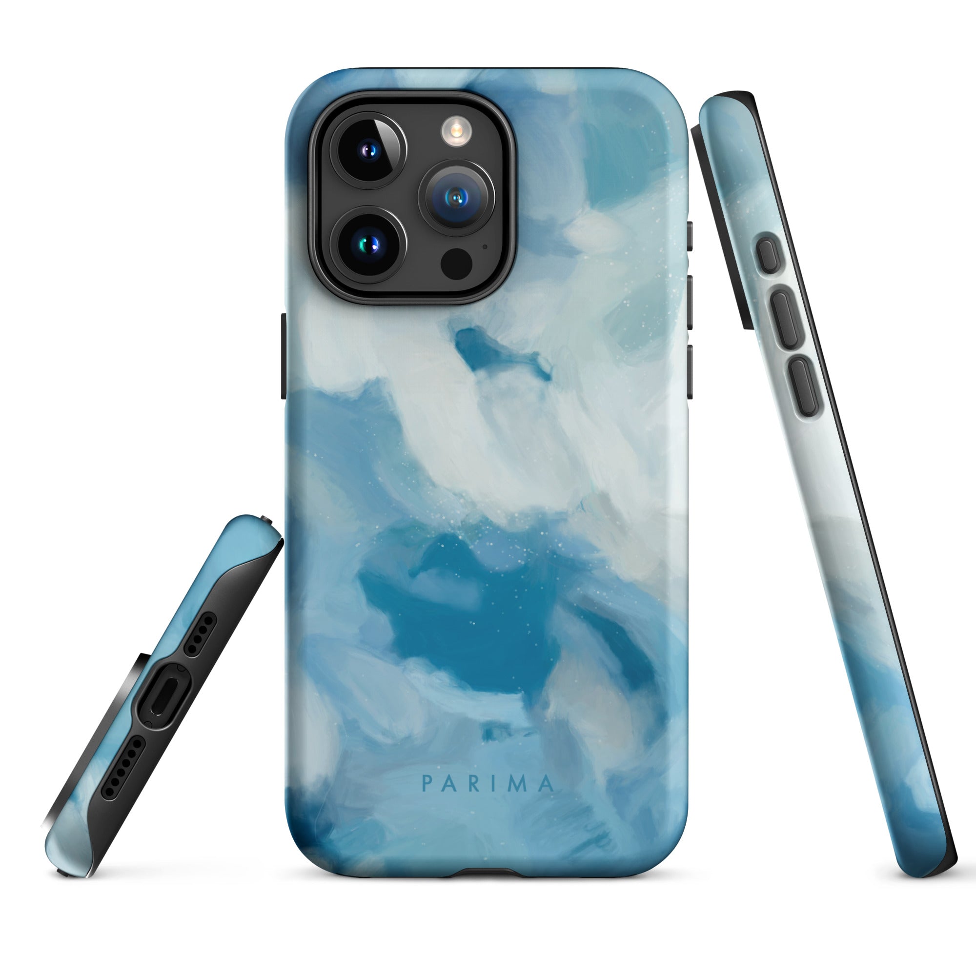 Liviana, blue abstract art - iPhone 15 Pro Max tough case by Parima Studio