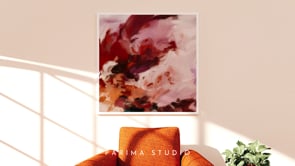 Video of Whirlwind Romance, pink and red colorful abstract wall art print by Parima Studio