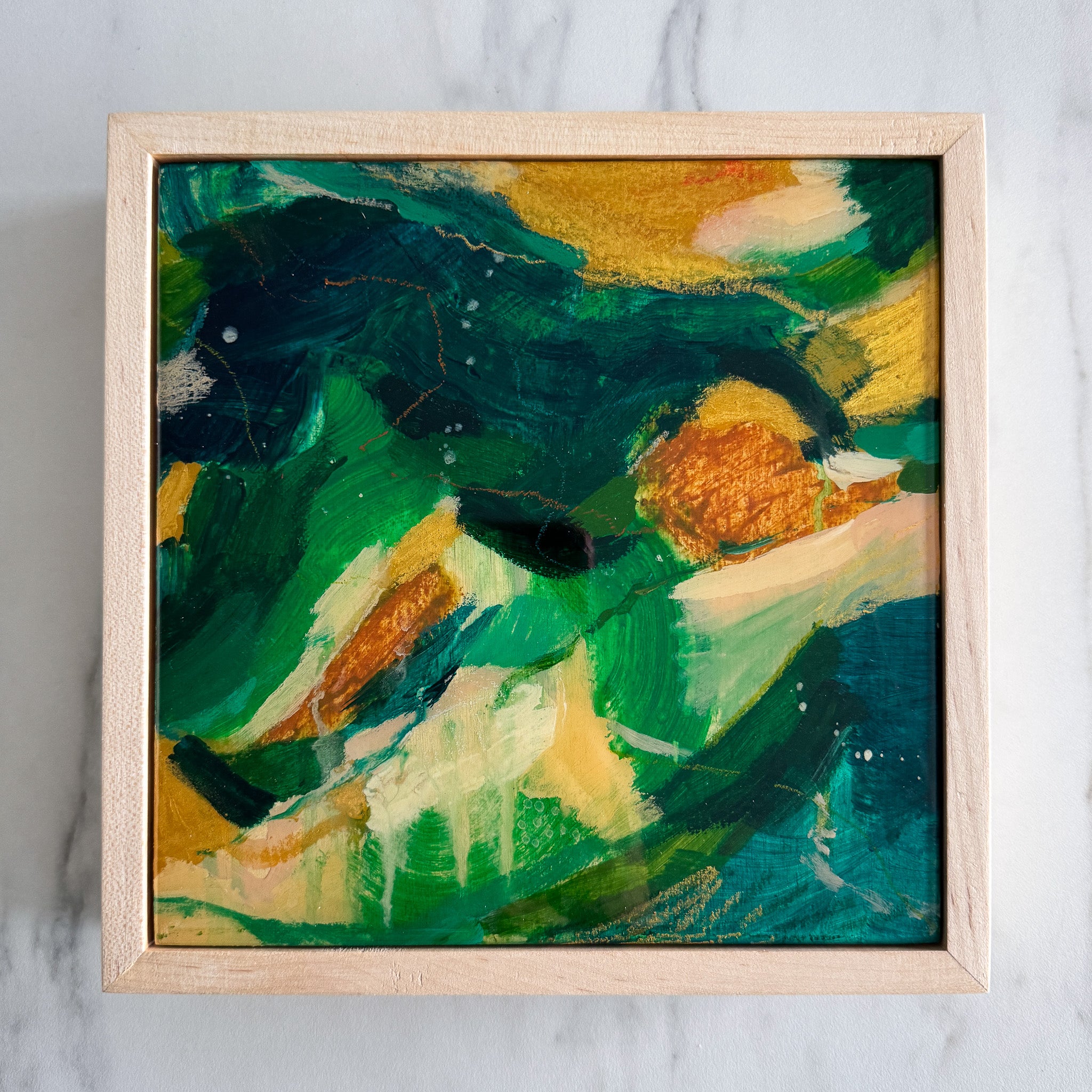 Rolling Hills, framed 9x9