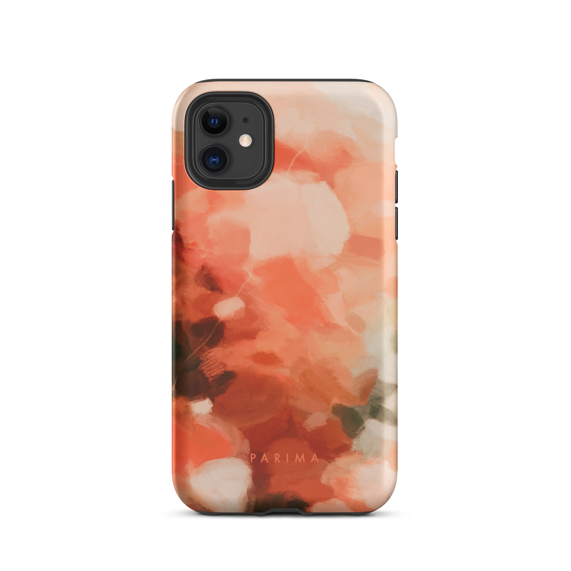 Sweet Nectar, orange and pink abstract art - iPhone 11 tough case by Parima Studio