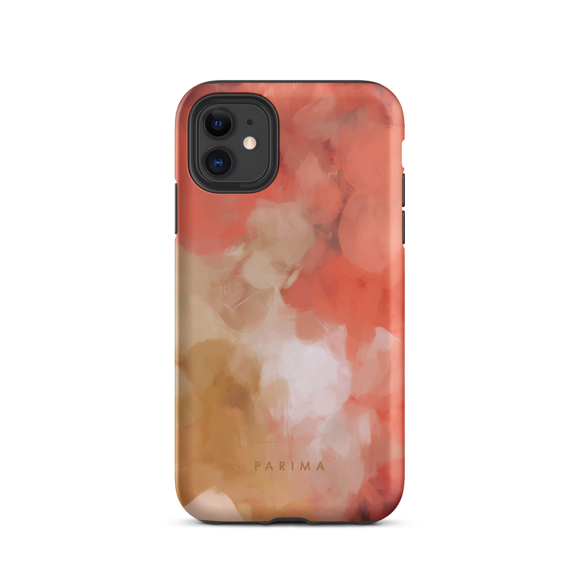 Begonia, pink and gold abstract art - iPhone 11 tough case by Parima Studio