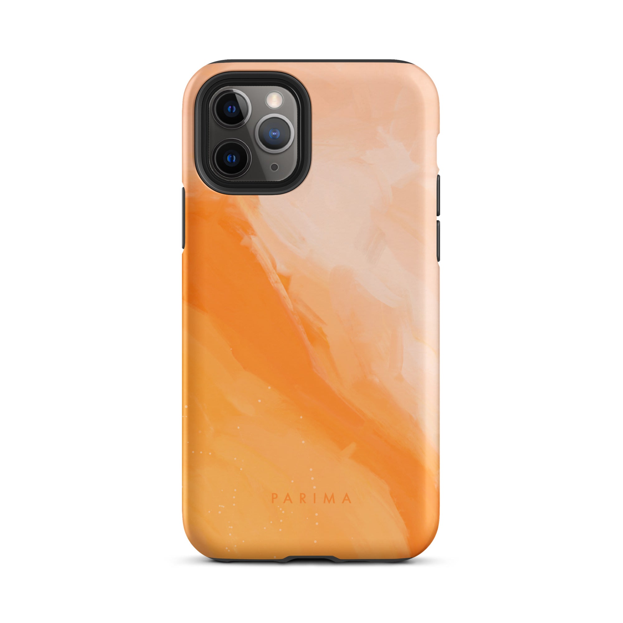 Sweet Orange, orange and pink abstract art on iPhone 11 Pro tough case by Parima Studio