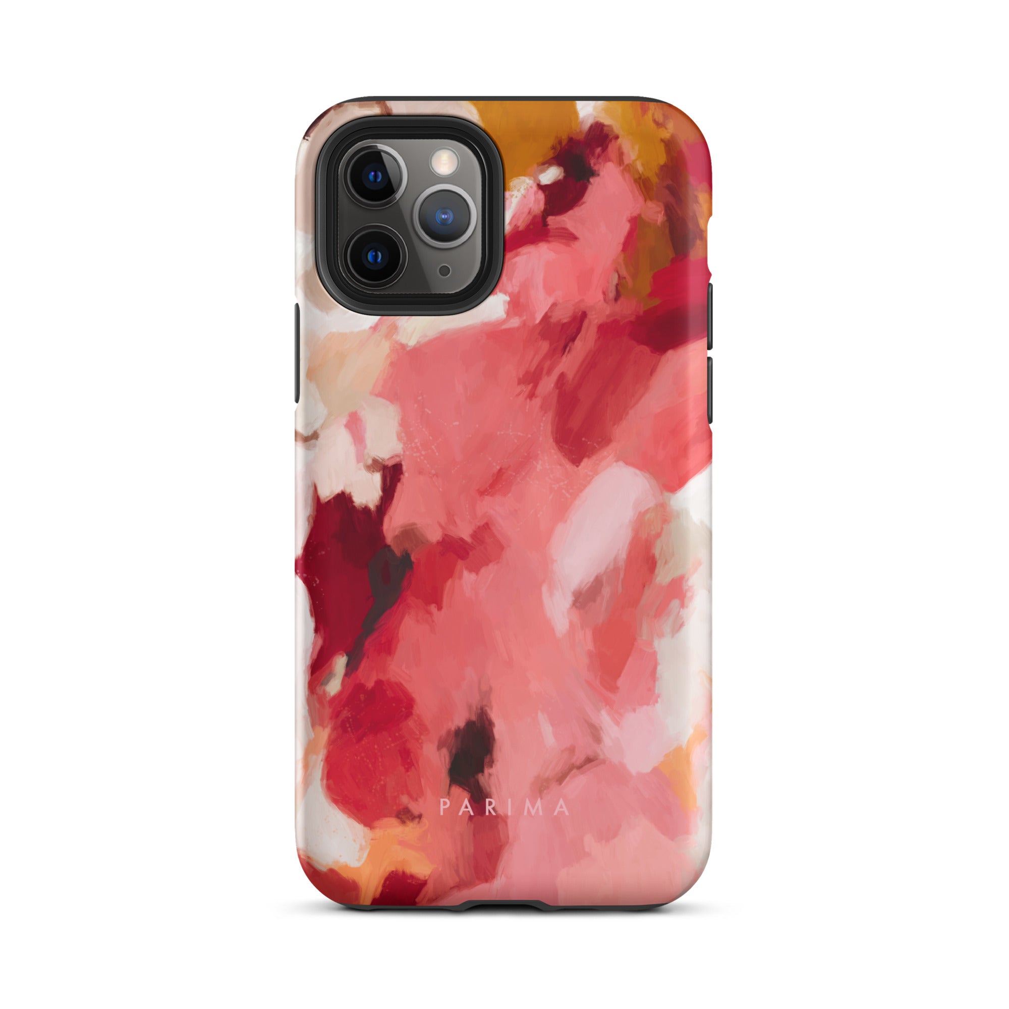 Apple, red and pink abstract art - iPhone 11 Pro tough case by Parima Studio