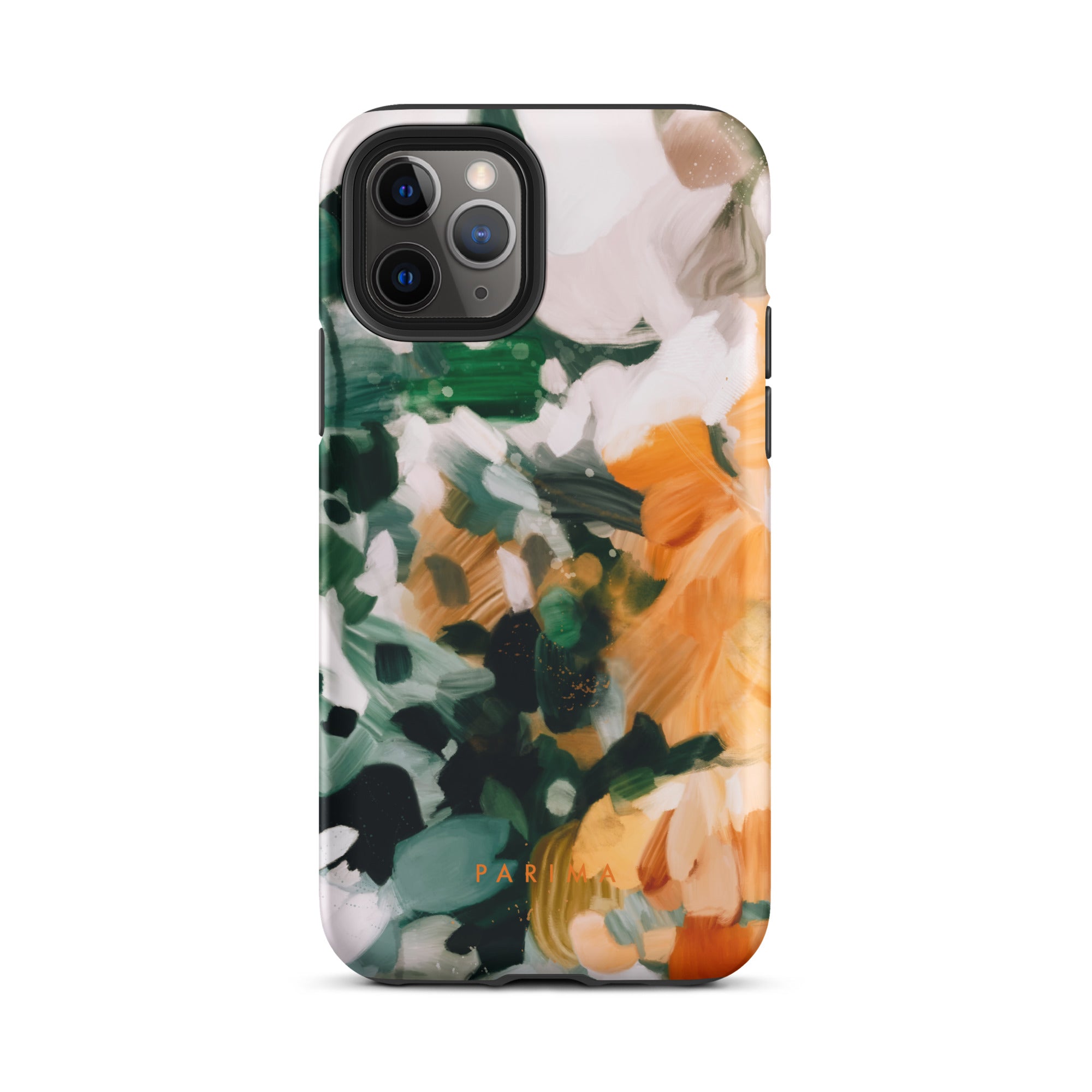 Aspen, green and orange abstract art - iPhone 11 Pro tough case by Parima Studio