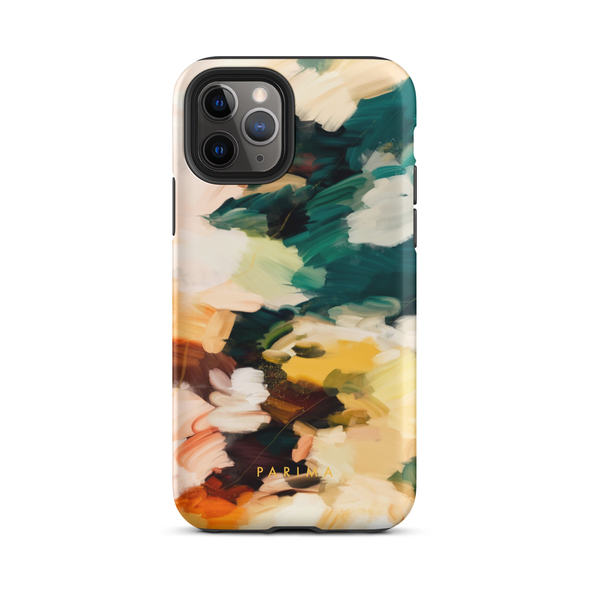 Cinque Terre, green and yellow abstract art - iPhone 11 Pro tough case by Parima Studio
